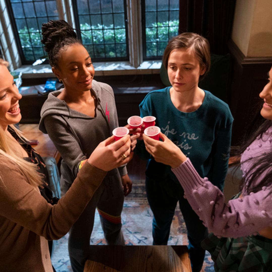 From left: Reneé Rapp, Alyah Chanelle Scott, Pauline Chalamet and Amrit Kaur in 'The Sex Lives of College Girls'