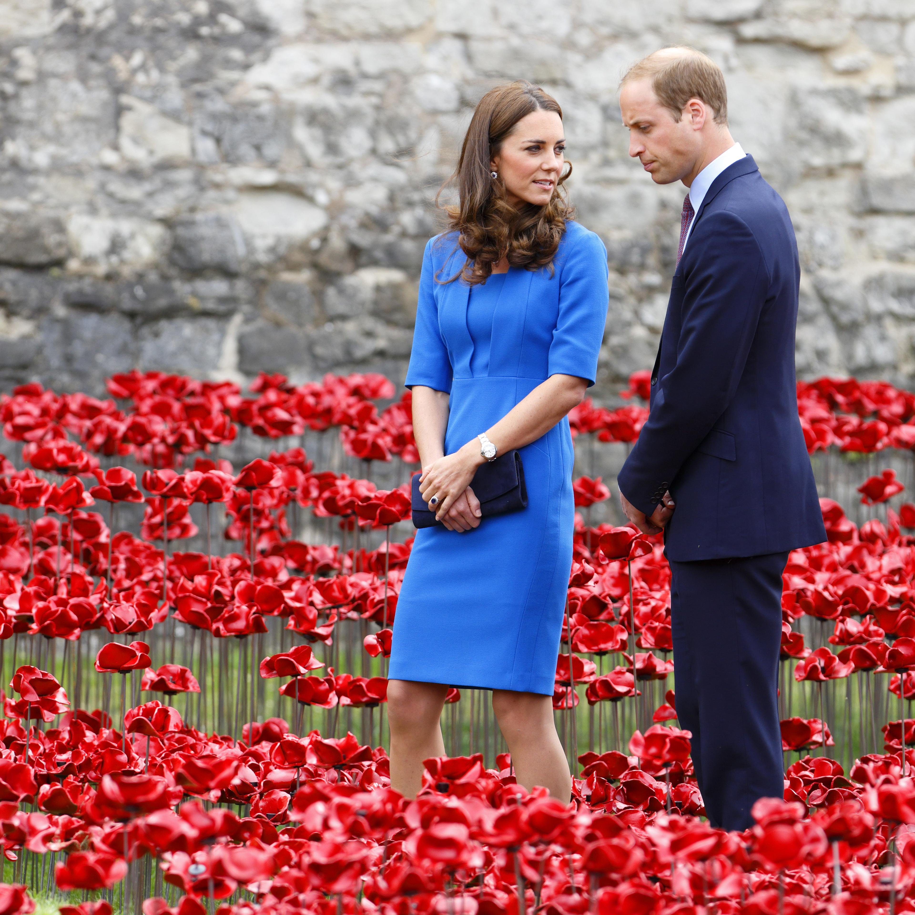 Duke And Duchess Of Cambridge And Prince Harry Visit Tower Of London's Ceramic Poppy Field