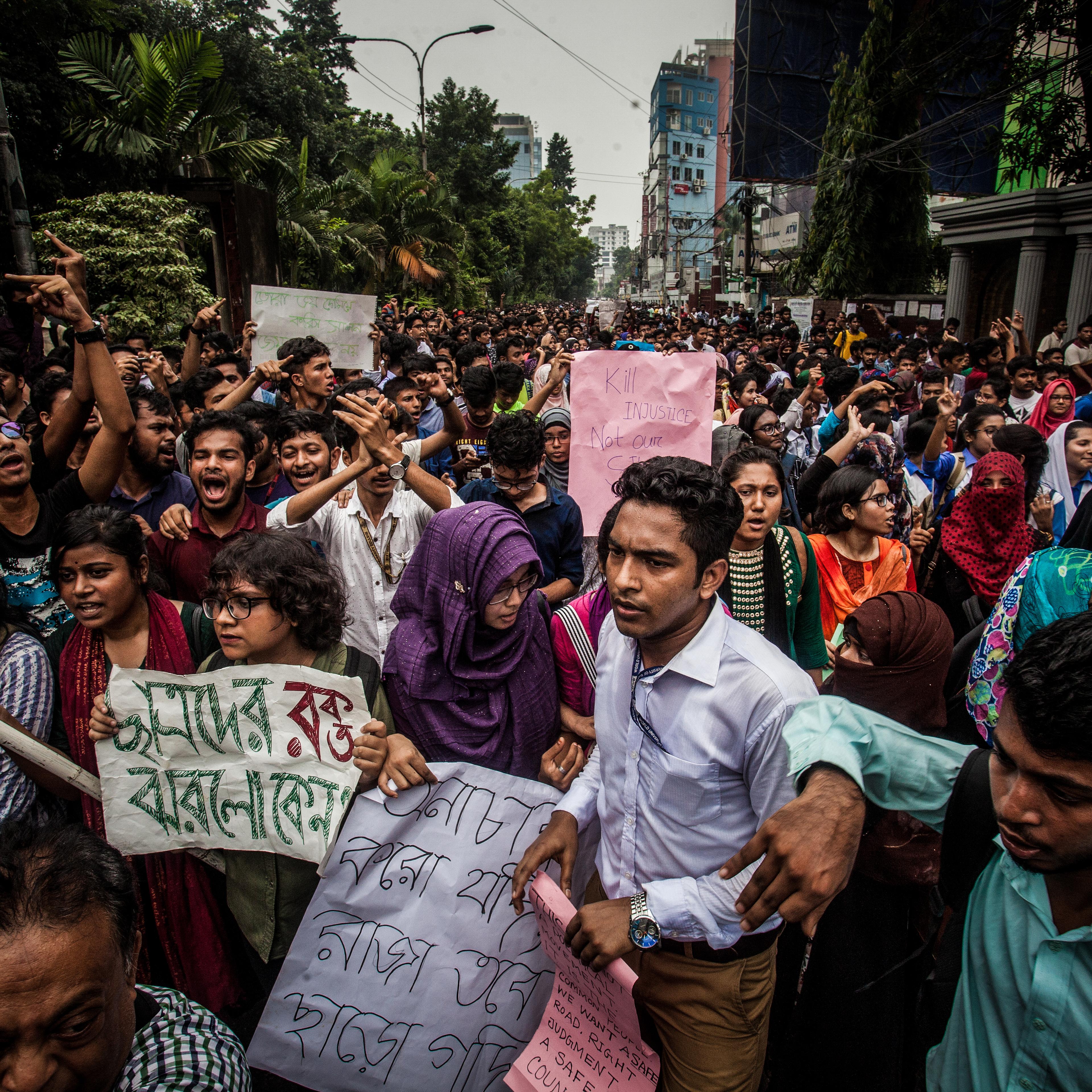 Student Demonstration In Dhaka