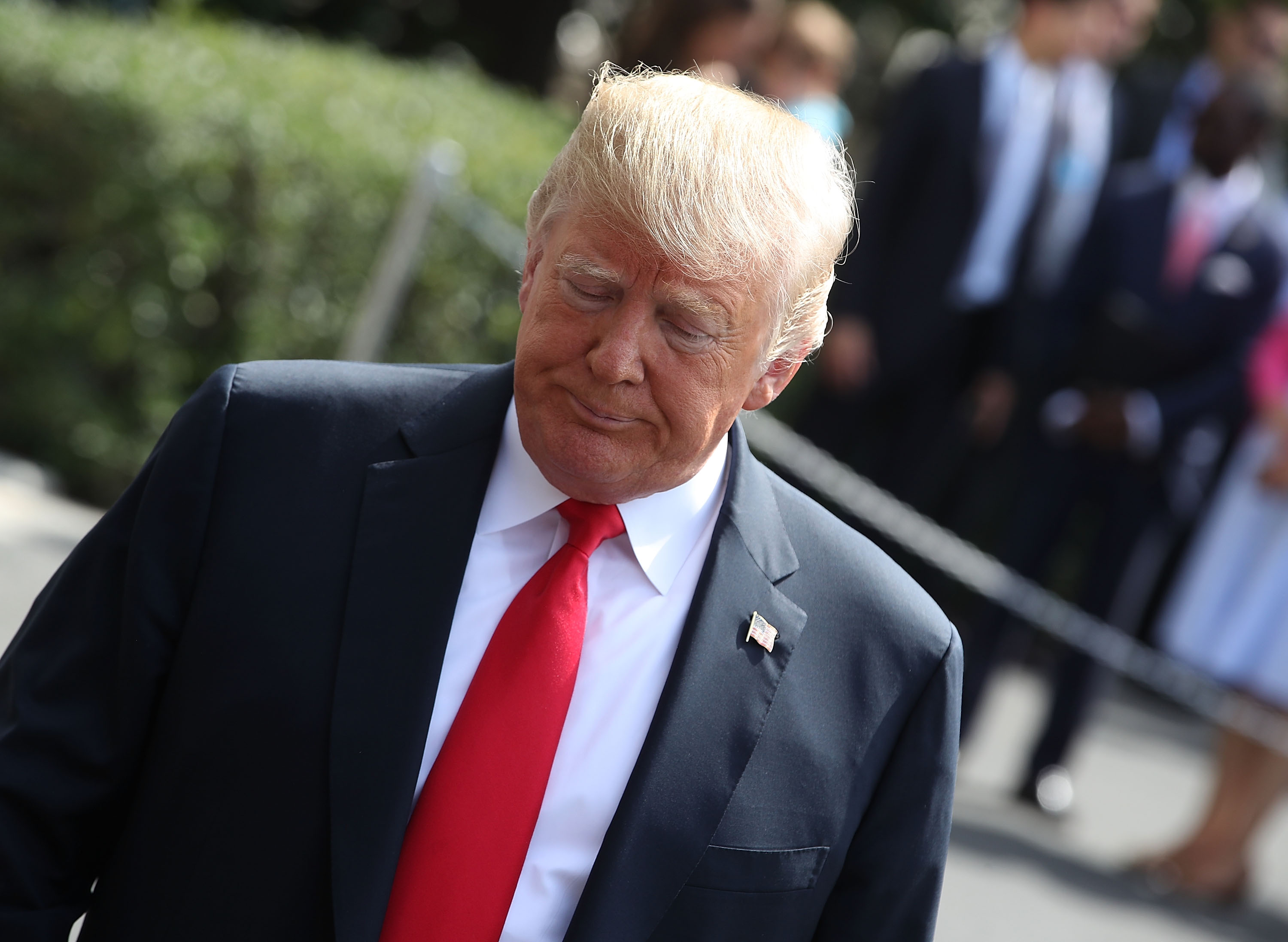 President Trump Departs The White House For The Weekend