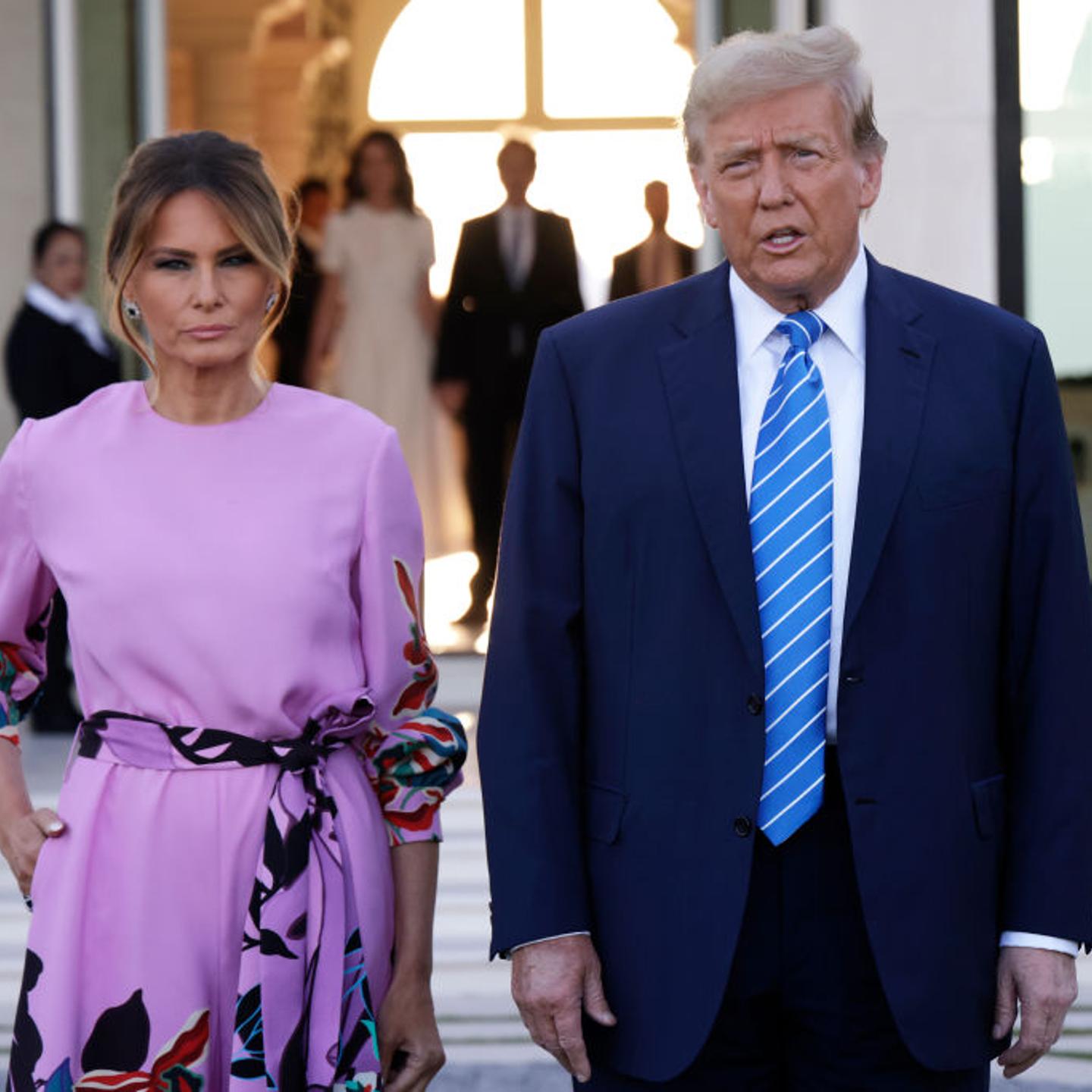 Former President Trump Arrives At A Fundraiser In Palm Beach, Florida