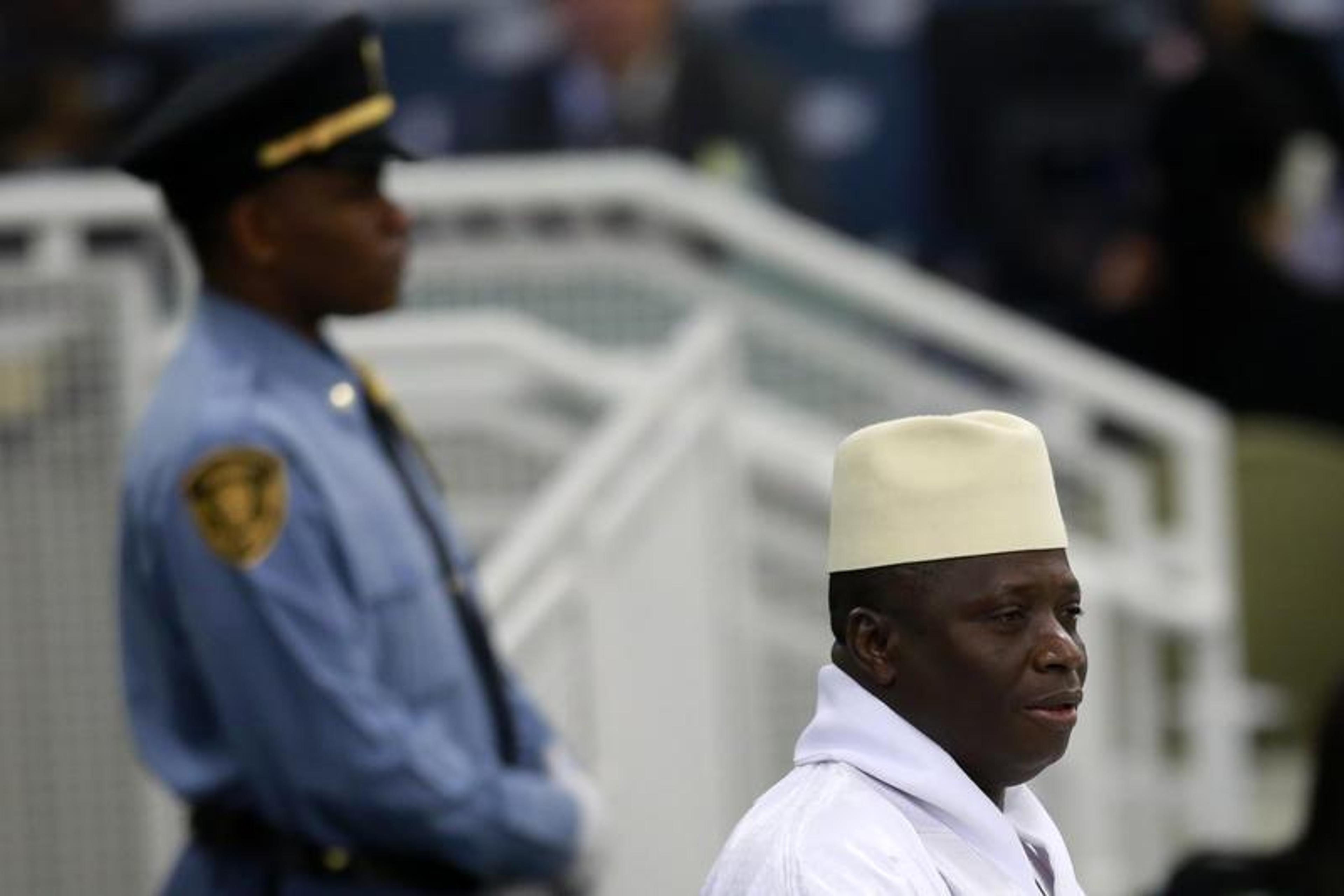 President of Gambia Jammeh speaks during the United Nations 68th session of the General Assembly at U.N. headquarters in New York