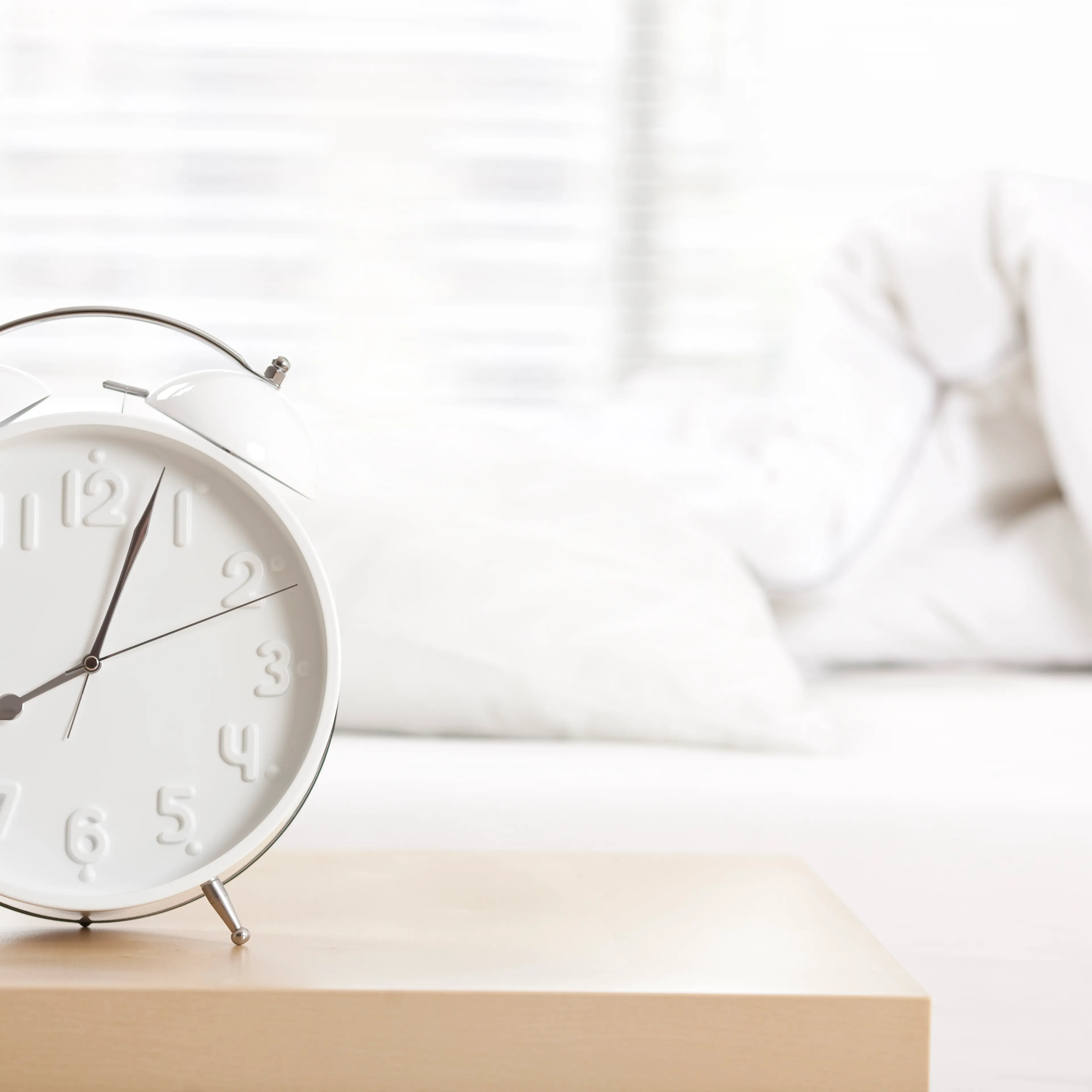 Alarm clock at sleeping room. TIME health stock