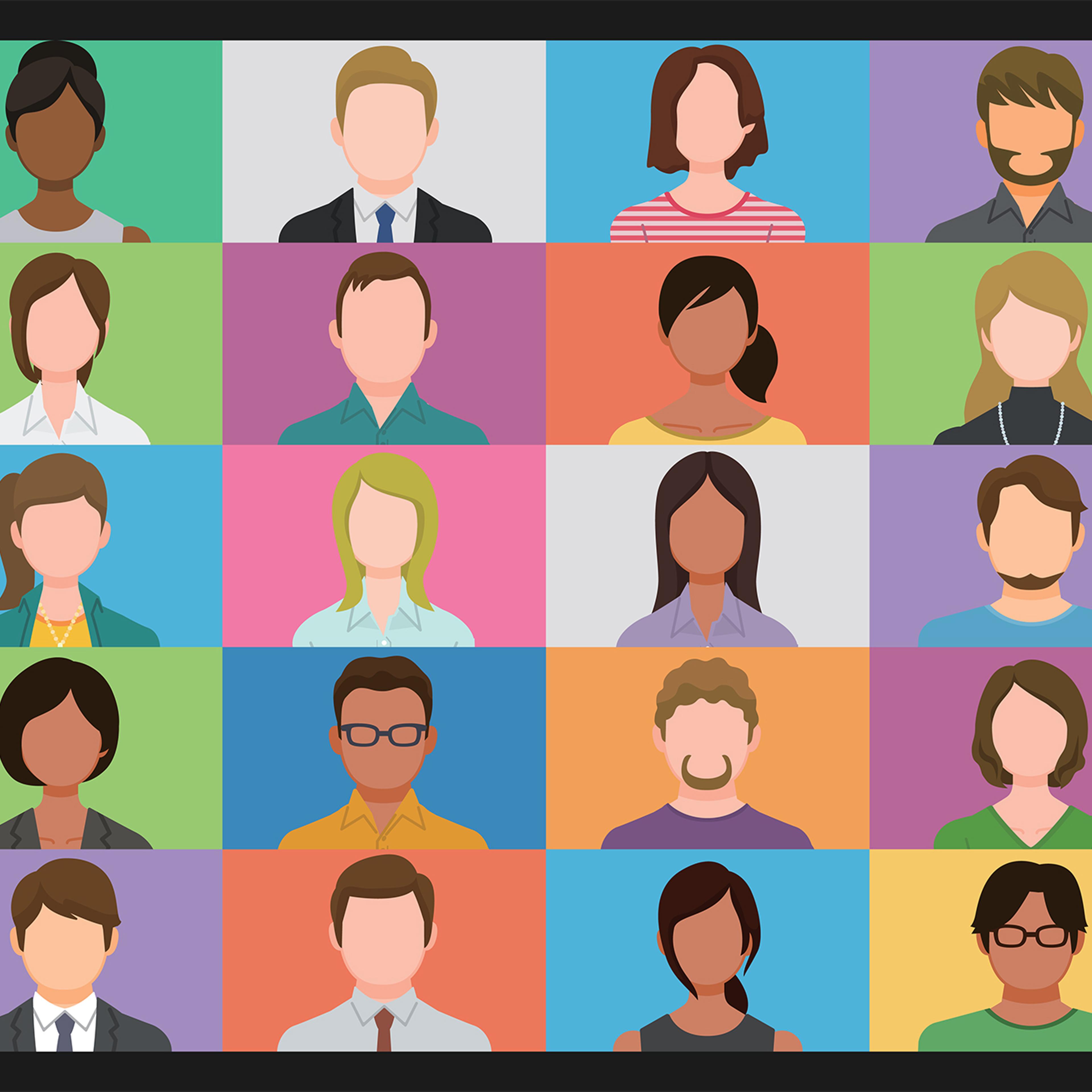 workplace diversity on zoom screen