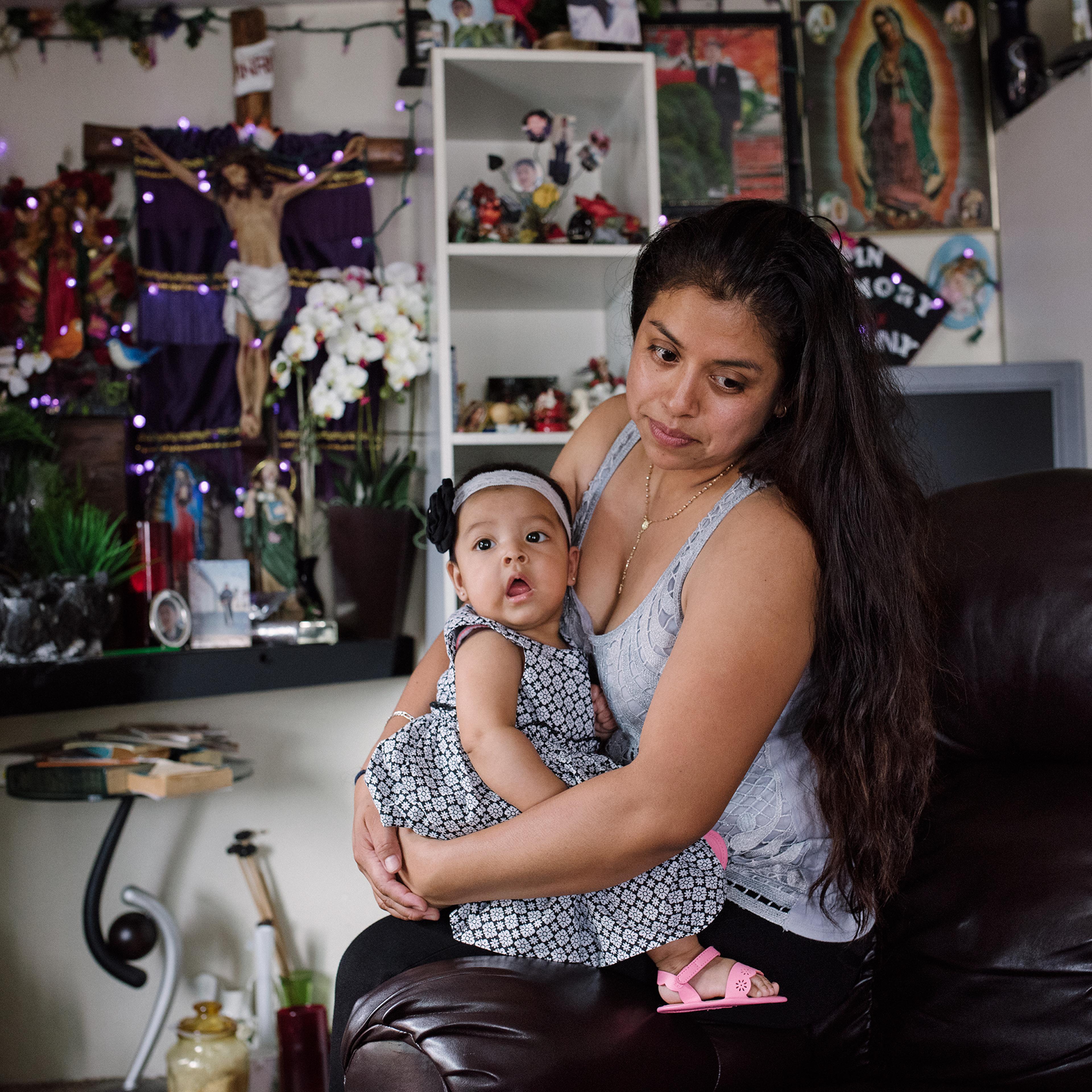 Dolores Sebastan with her daughter Sebastiana Guadalupe Manuel, Fallbrook, CA, July 24th 2017 (CREDIT: John Francis Peters for TIME Magazine)