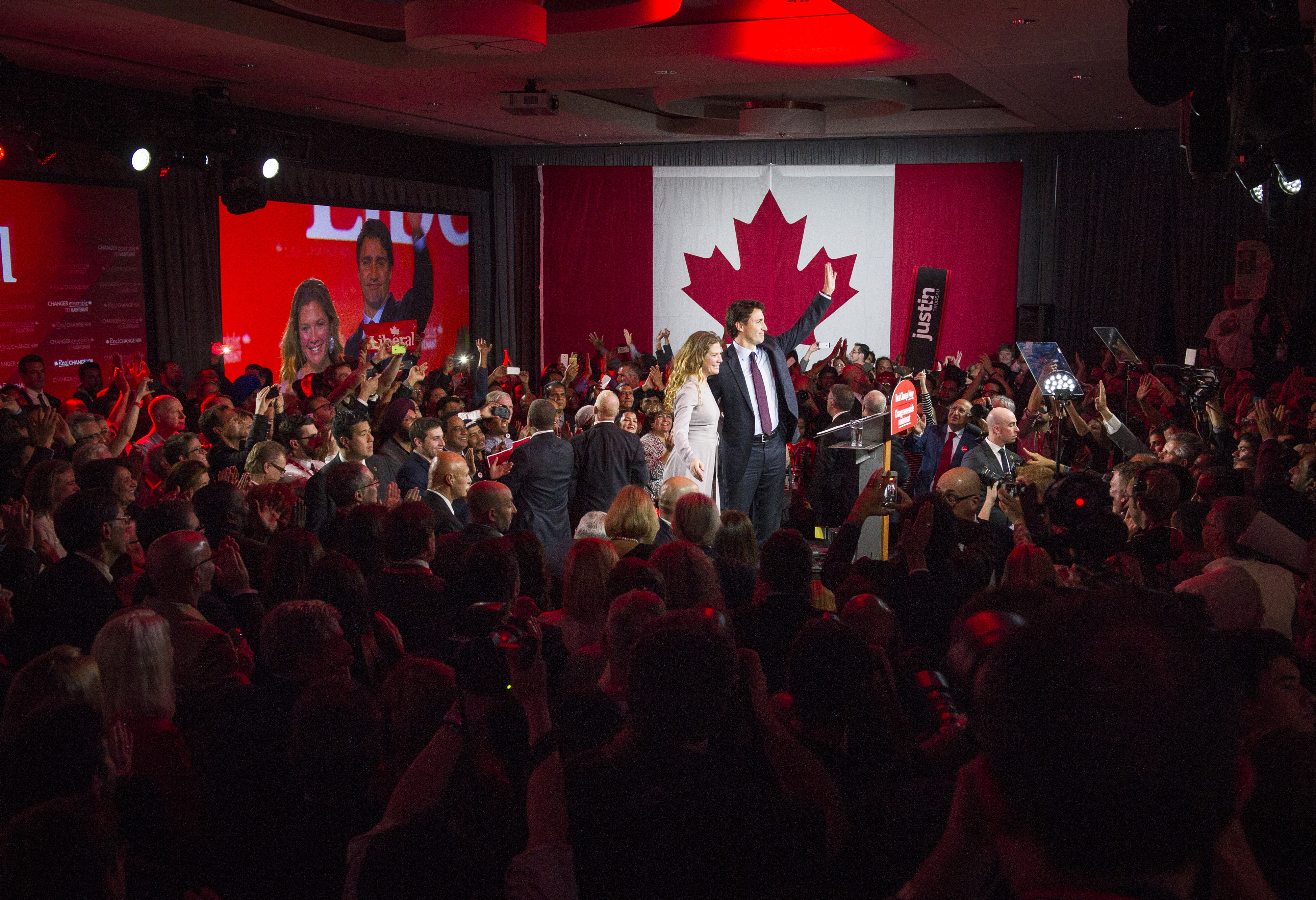 Inside The Liberal Party of Canada Leader Justin Trudeau Camp On Election Night