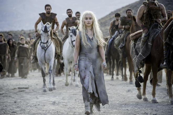 Emilia Clarke as Daenerys Targaryen in Game of Thrones