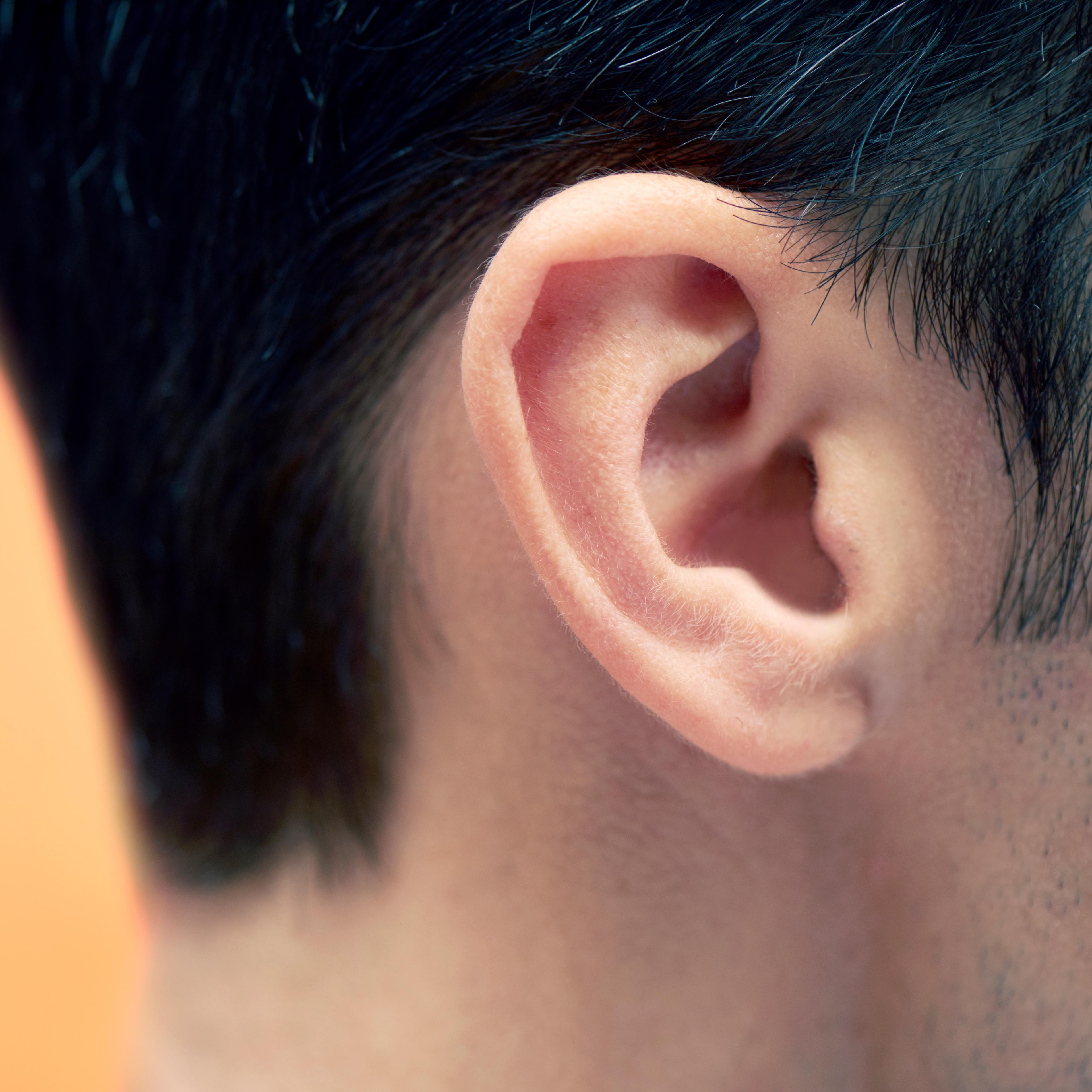 closeup of man's ear