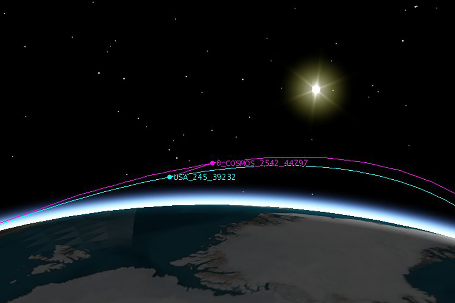 Cosmos 2542 can observe one side of the KH11 when both satellites first come into sunlight, and by the time they enter eclipse, it has migrated to the other side