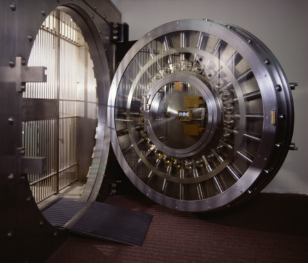 Open bank vault