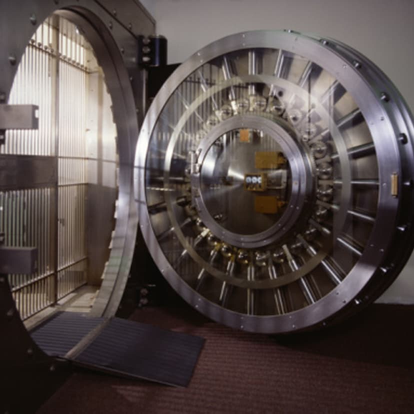 Open bank vault