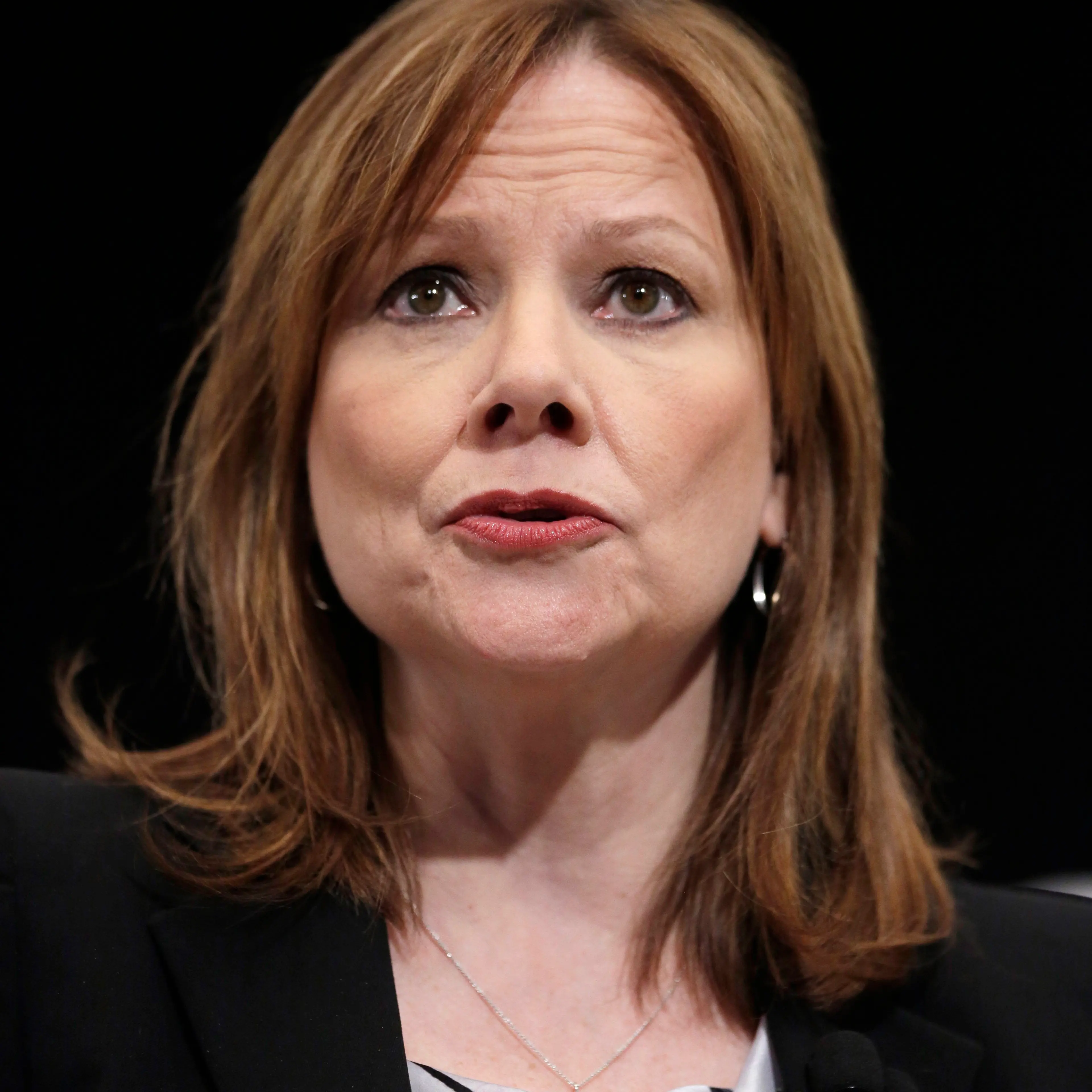 Mary Barra, CEO of General Motors, speaks at the New York International Auto Show, on April 15, 2014 in New York City.