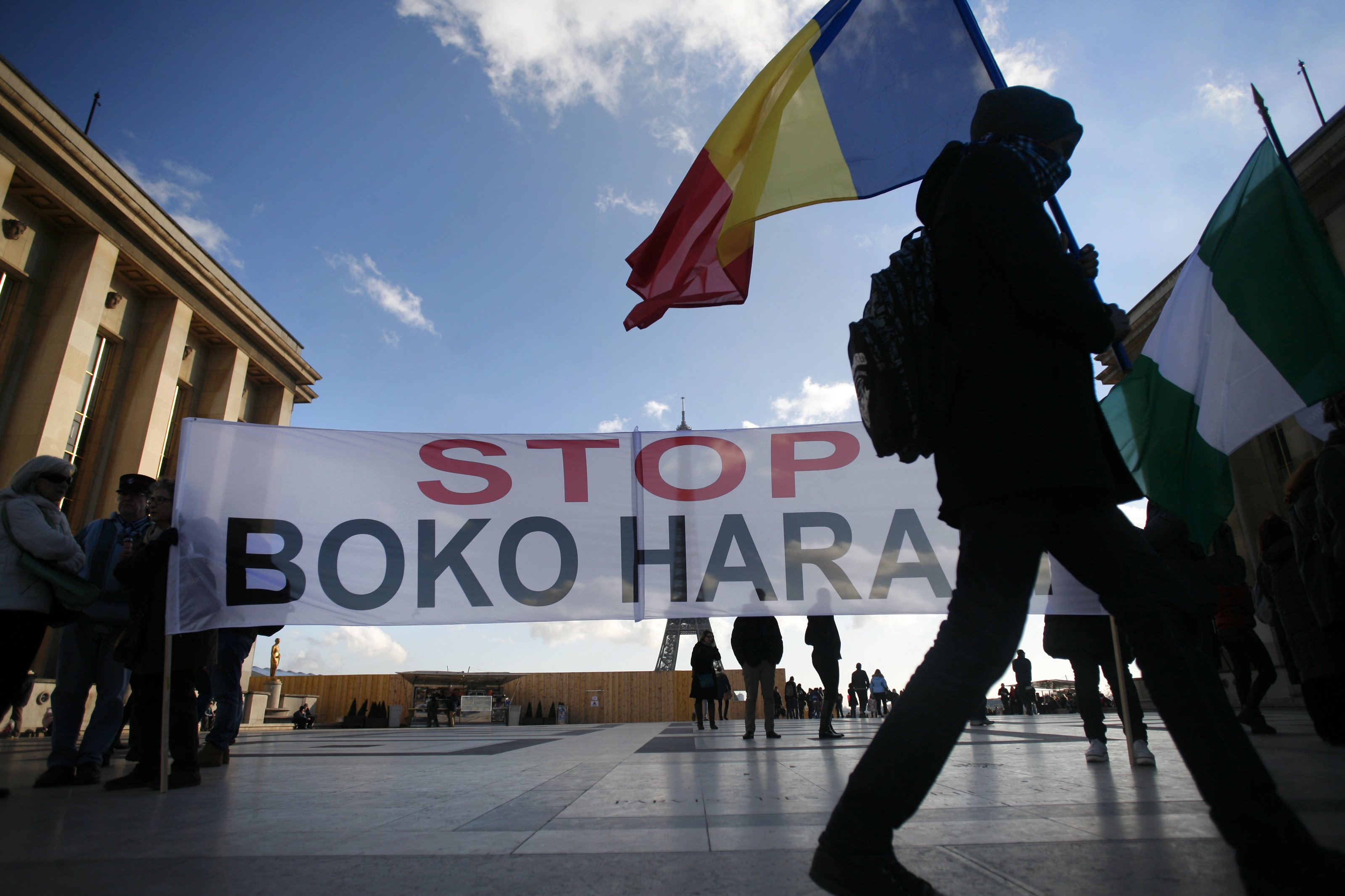 Gathering against Boko Haram attacks in Nigeria. January 17, 2015. Paris, France
