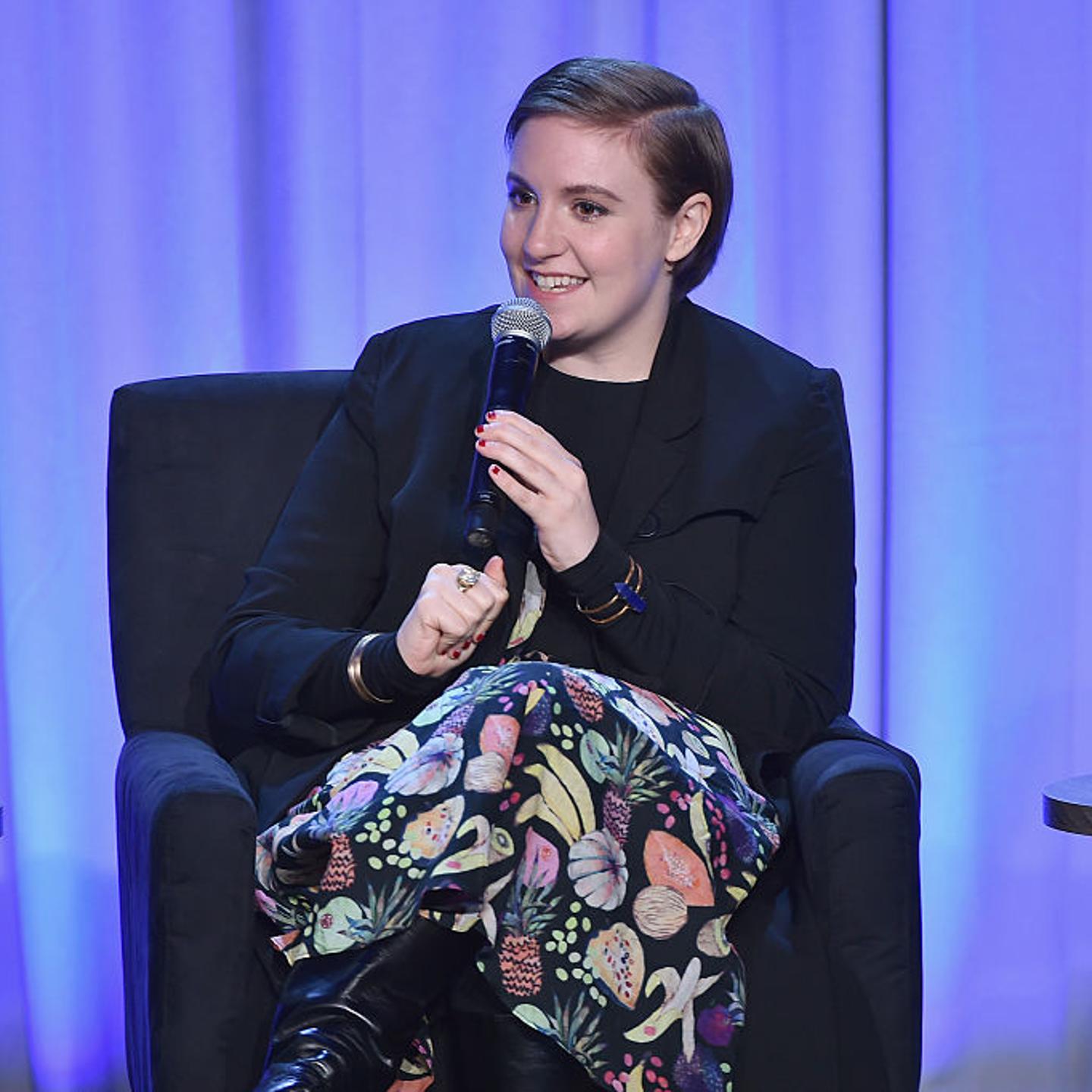 Lena Dunham speaks at the American Magazine Media Conference on Feb. 2, 2016 in New York City.