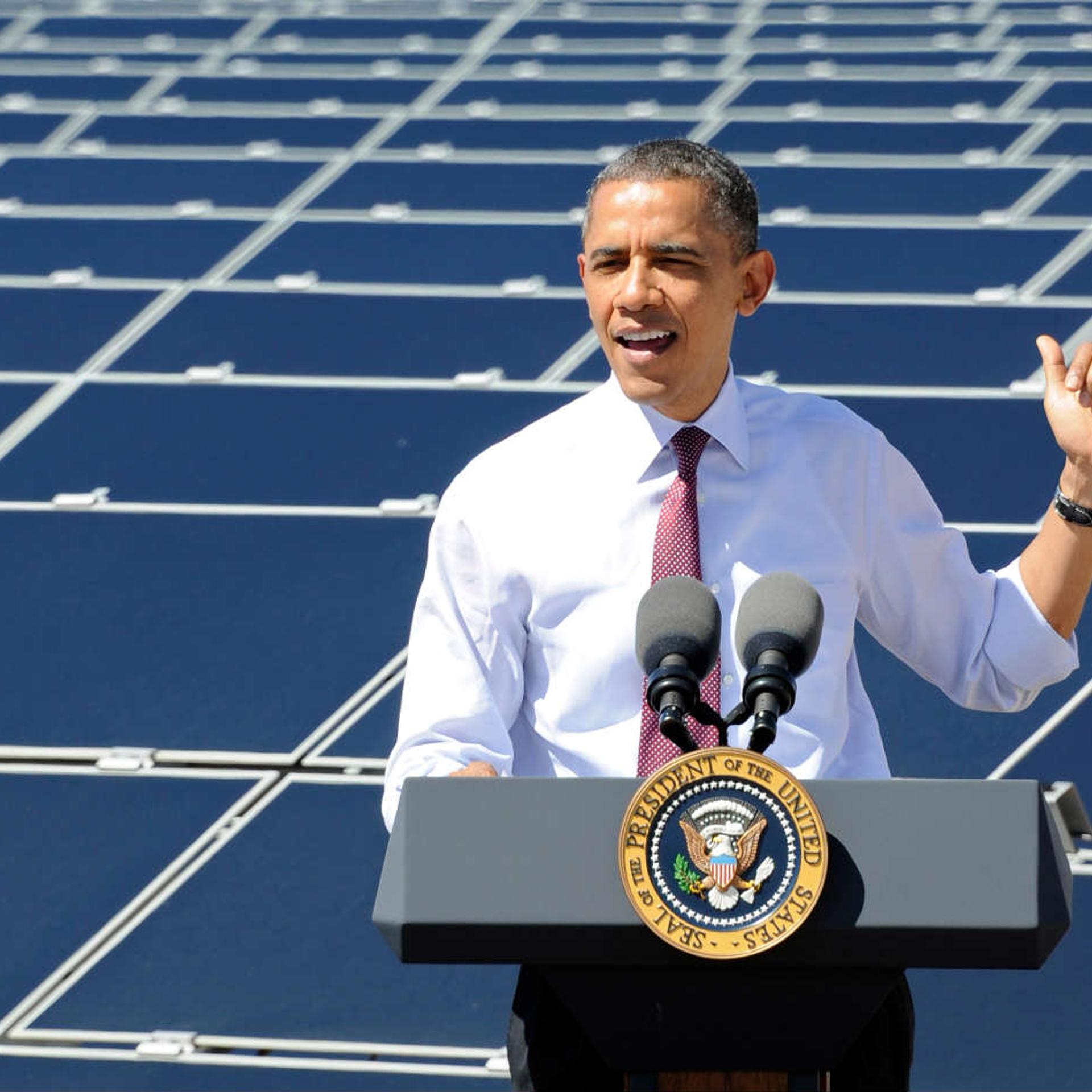 Obama touts solar power