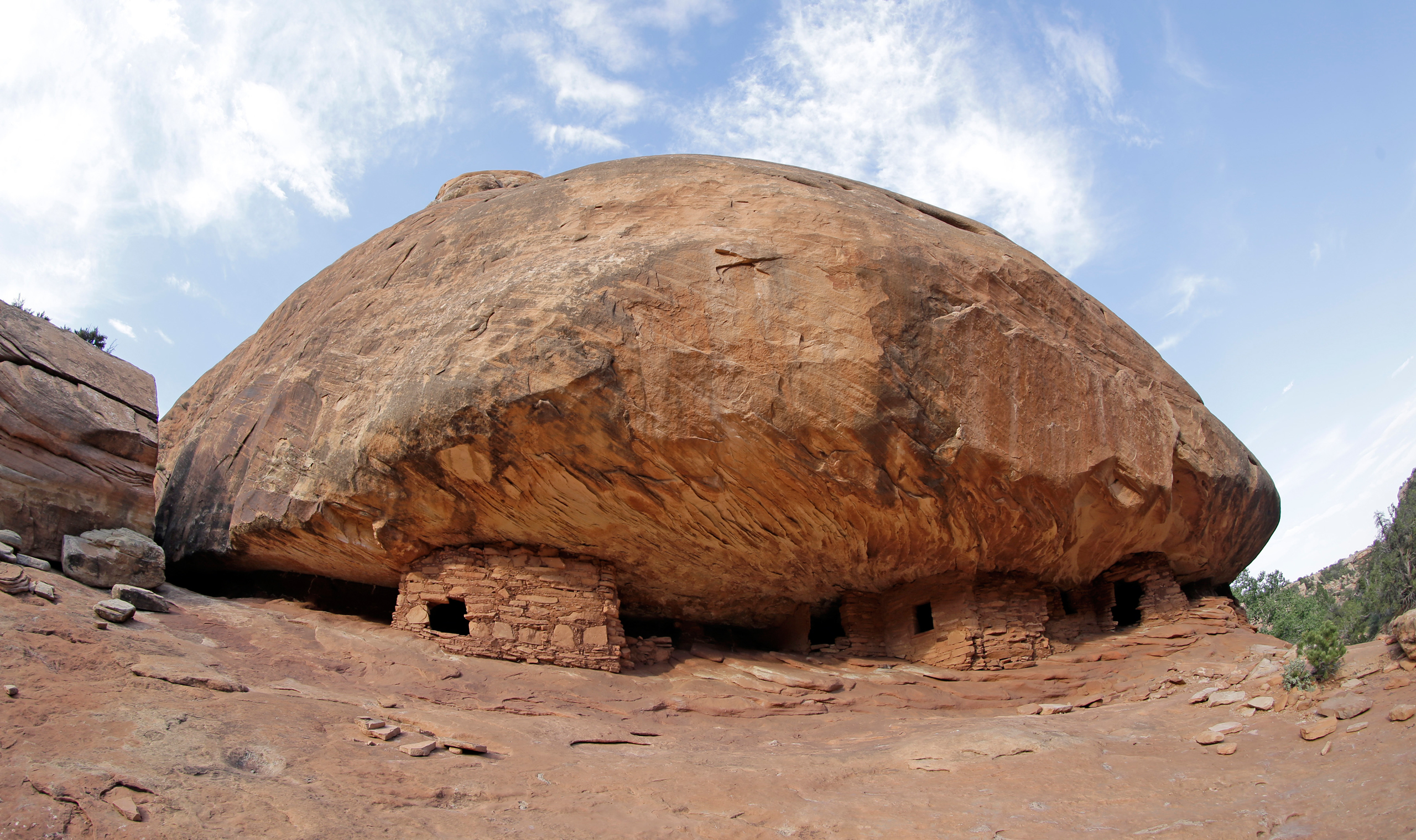 FILE - This June 22, 2016, file photo, shows the "House on Fire" ruins in Mule Canyon, near Blanding, Utah. Bears Ears in Southeastern Utah made The National Trust for Historic Preservation's 2016 list of America’s 11 Most Endangered Historic Places, an 