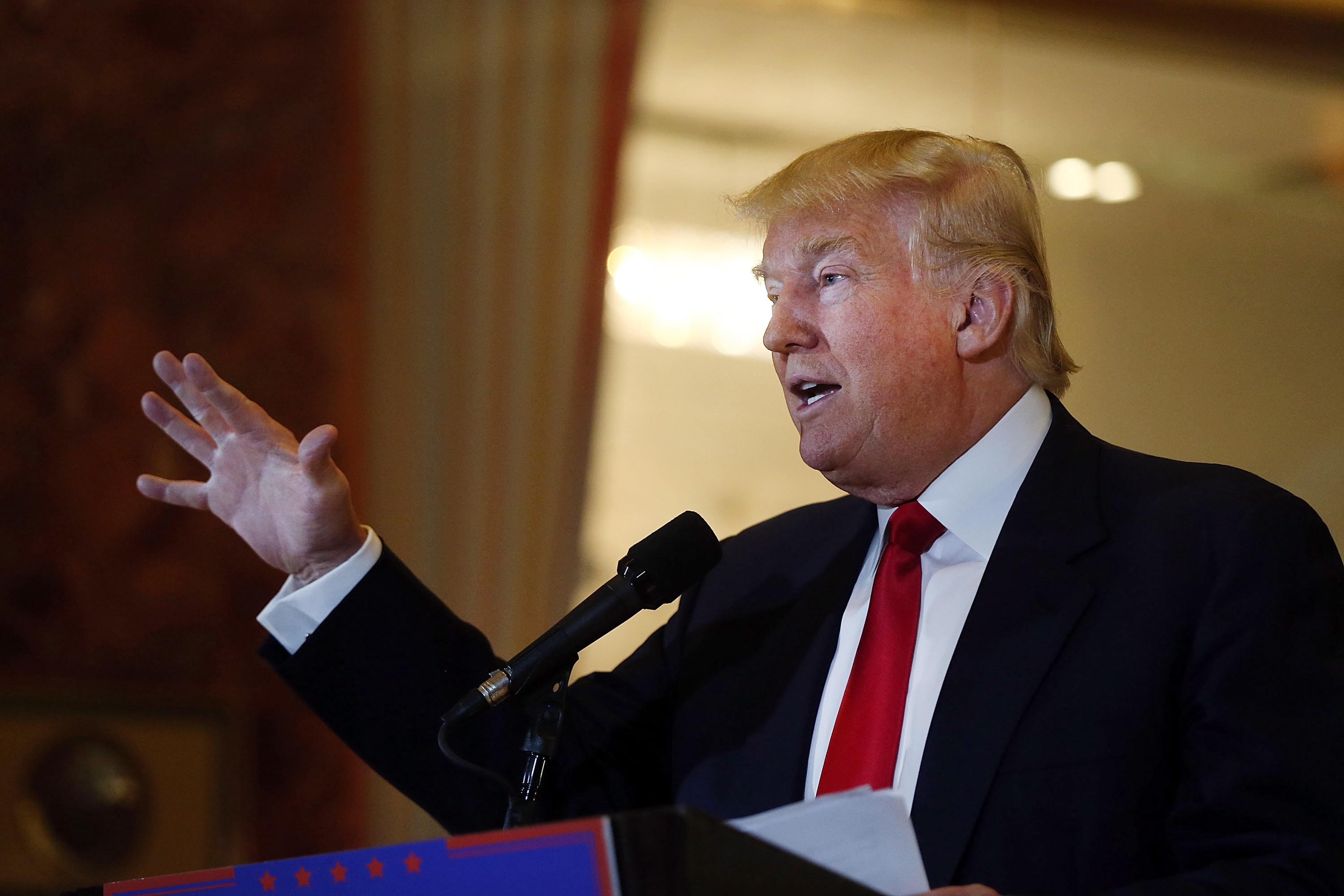 Donald Trump Holds Press Conference At Trump Tower