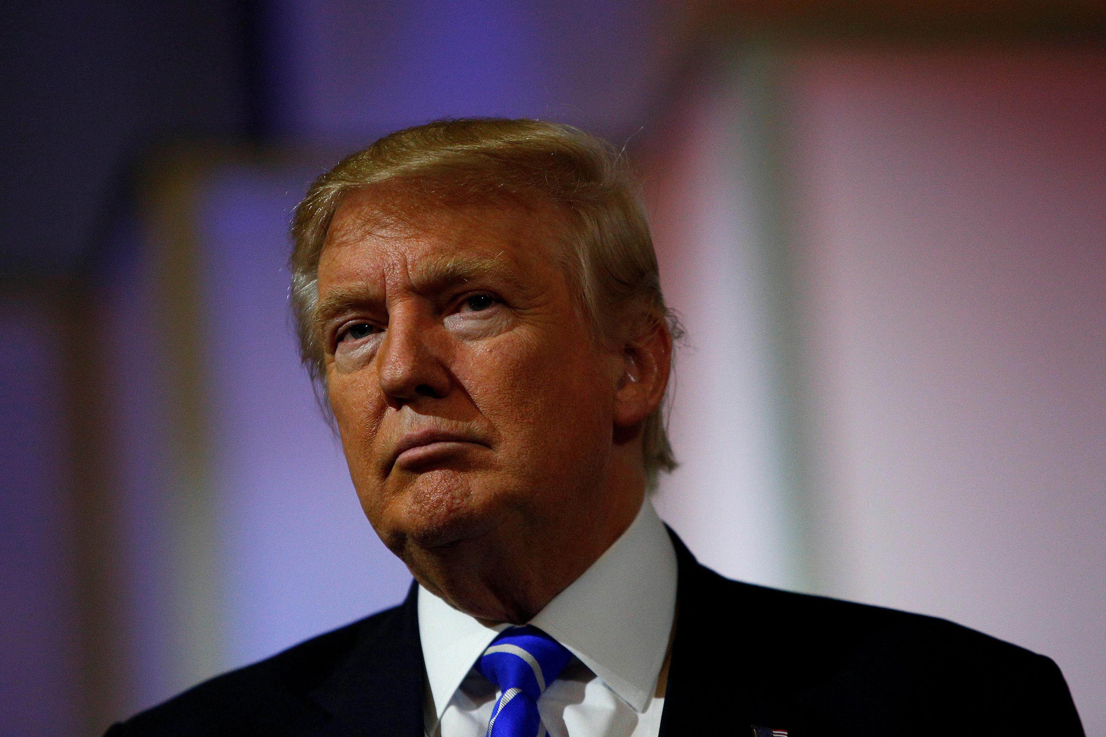 Donald Trump attends a campaign rally in Abingdon, Virginia, Aug. 10, 2016.
