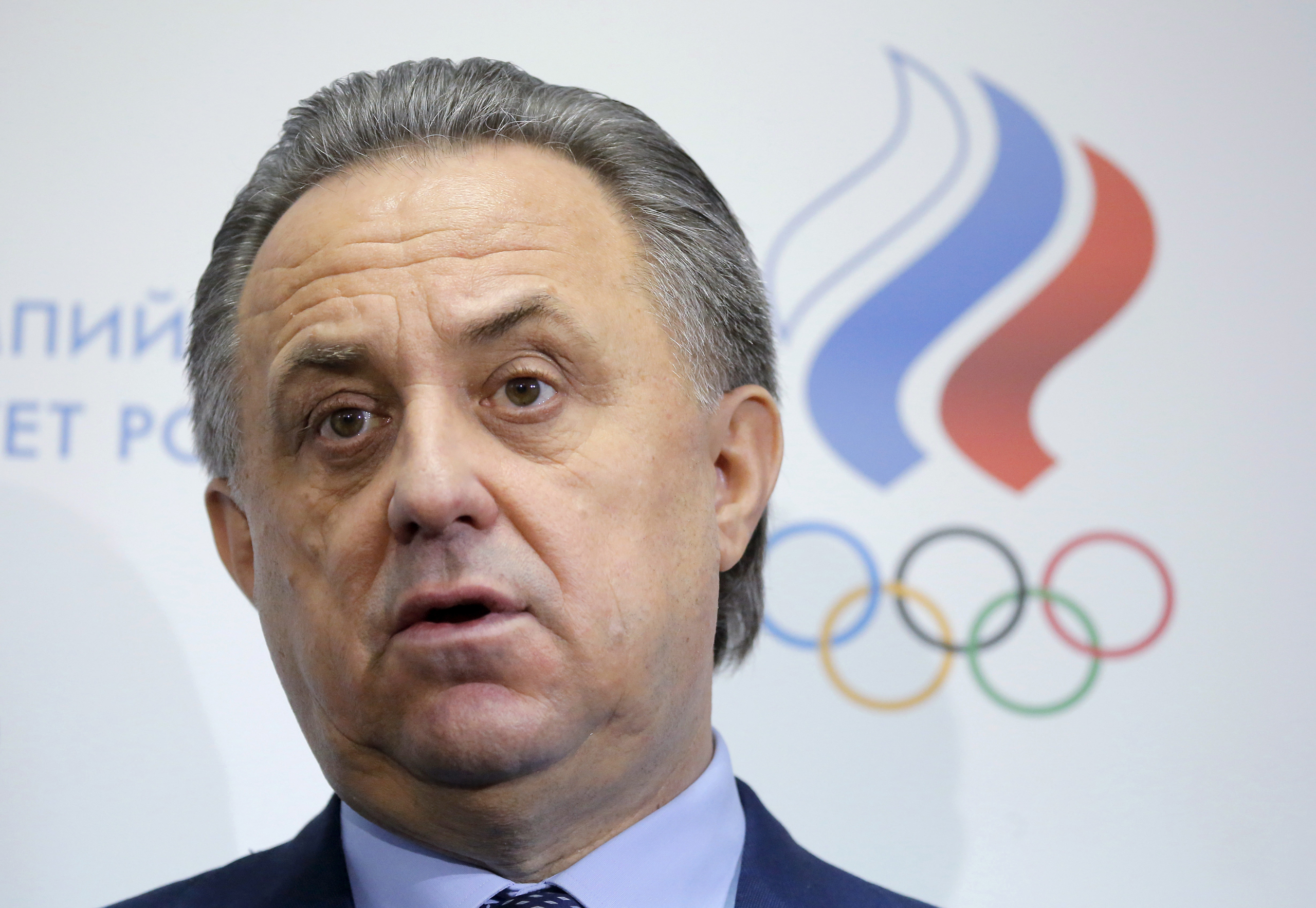 Russian Sports Minister Vitaly Mutko speaks to the media during a news conference following a meeting held to hear reports and elect new officials of Russia's Athletics Federation (ARAF) in Moscow, Russia, January 16, 2016. REUTERS/Maxim Shemetov - RTX22
