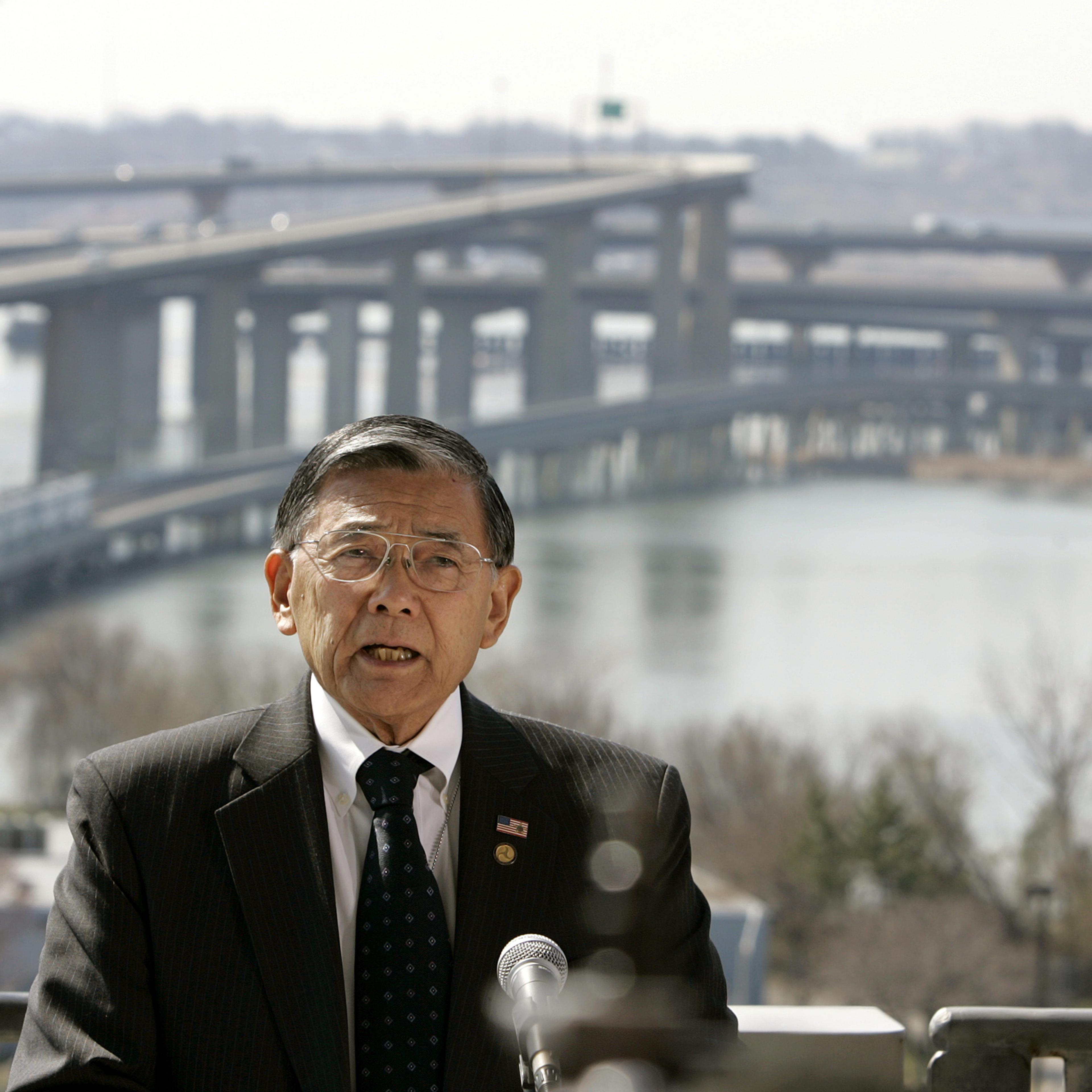 U.S. Transportation Secretary Norman Y. Mineta delivers a speech in which the Bush administration issued new rules Wednesday ratcheting up gas mileage requirements for pickup trucks, sport utility vehicles and vans, for the first time covering the larges