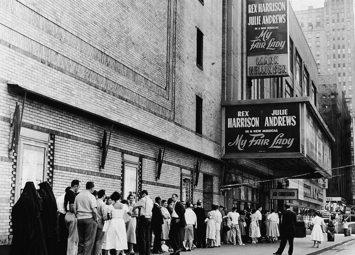 Crowds In Line For Musical 'My Fair Lady'