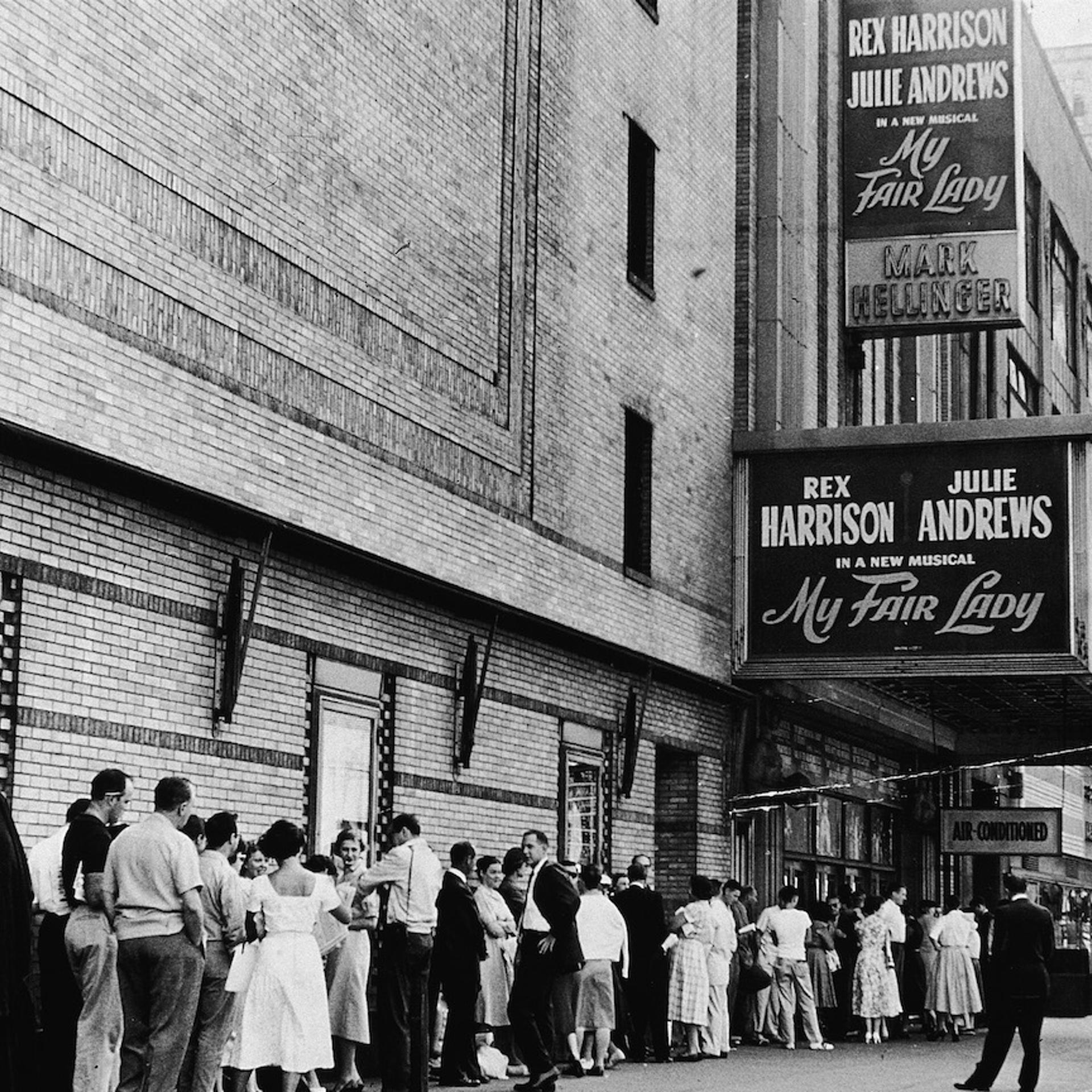 Crowds In Line For Musical 'My Fair Lady'
