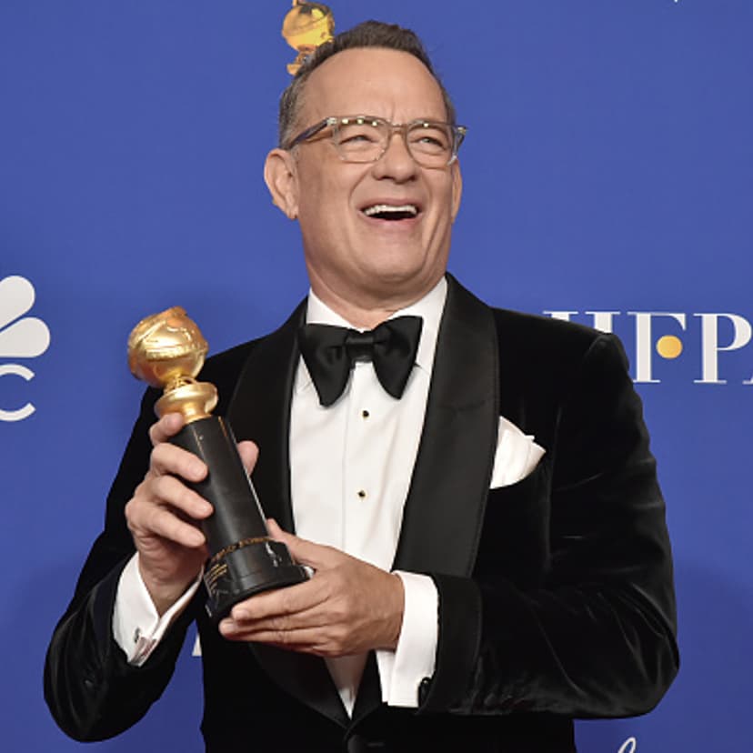 Tom Hanks poses in the press room of the 77th Golden Globes Awards at the Beverly Hilton Hotel in Beverly Hills, California on Jan. 05, 2020.