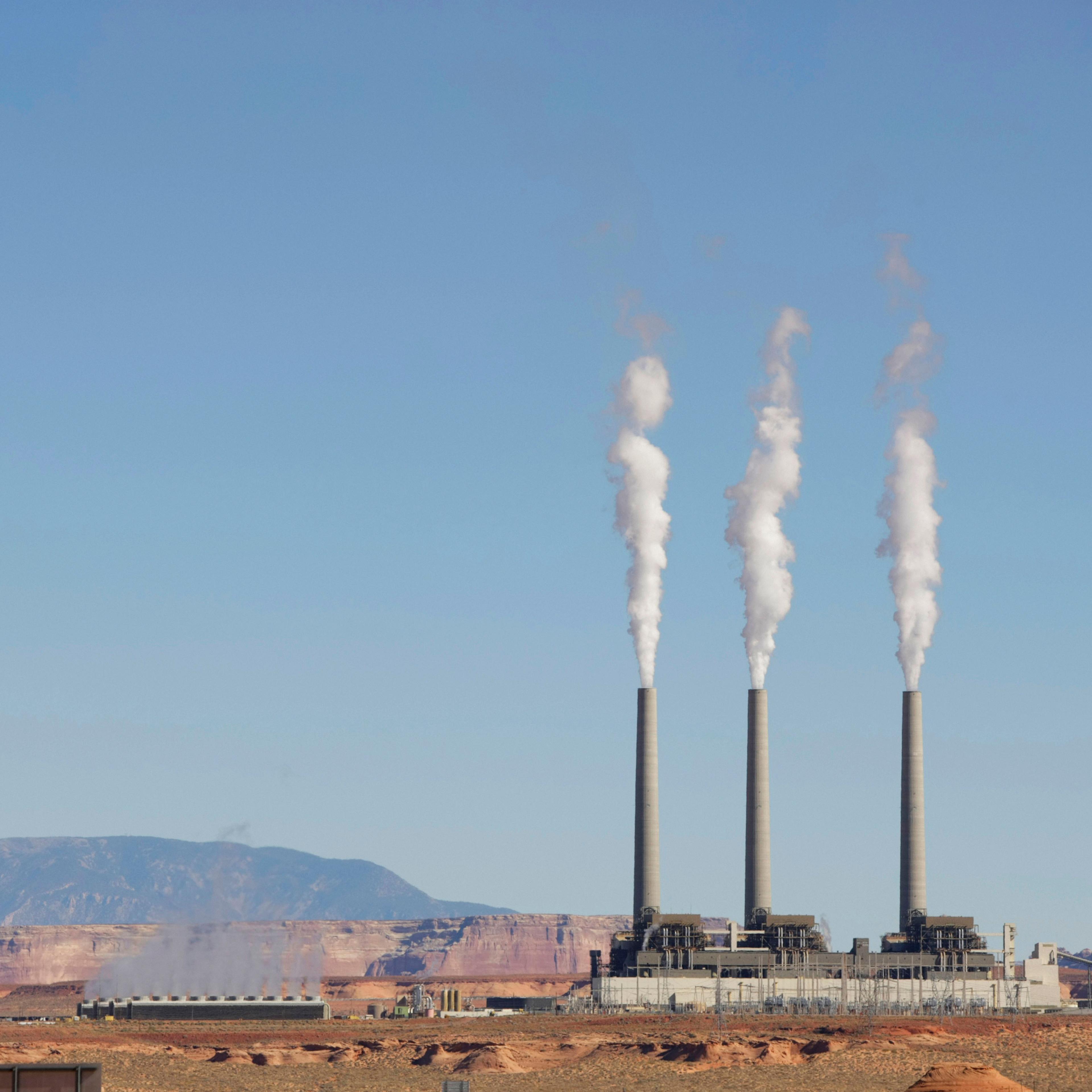 Power station in desert near Lake Powell
