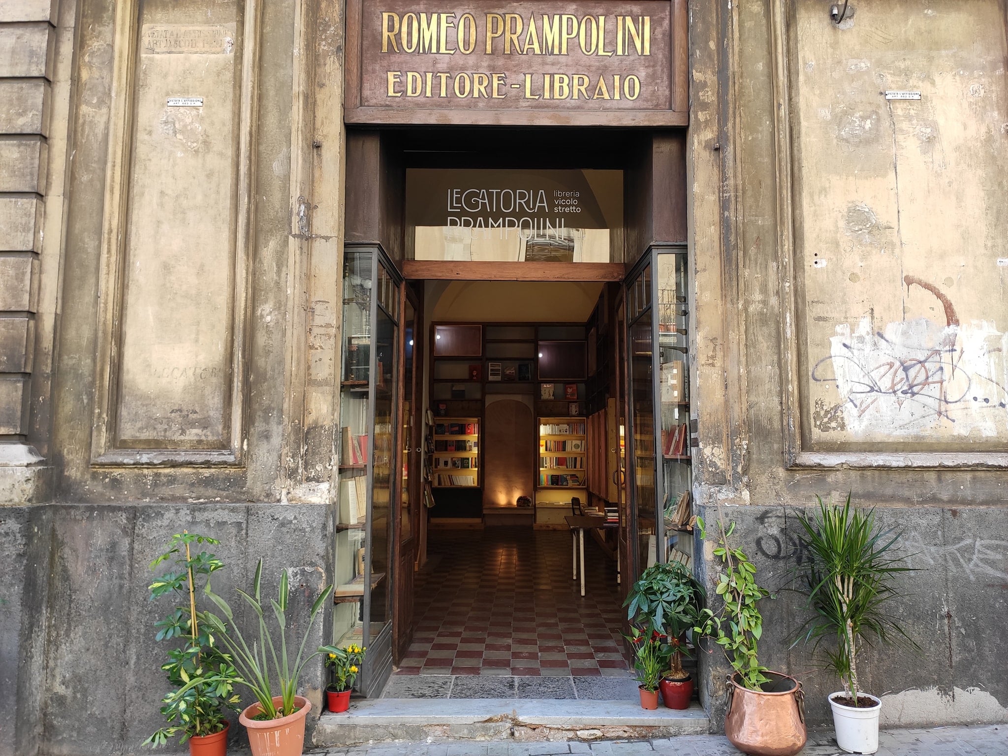 Legatoria Prampolini, a bookstore and cultural hub in Catania, Sicily.