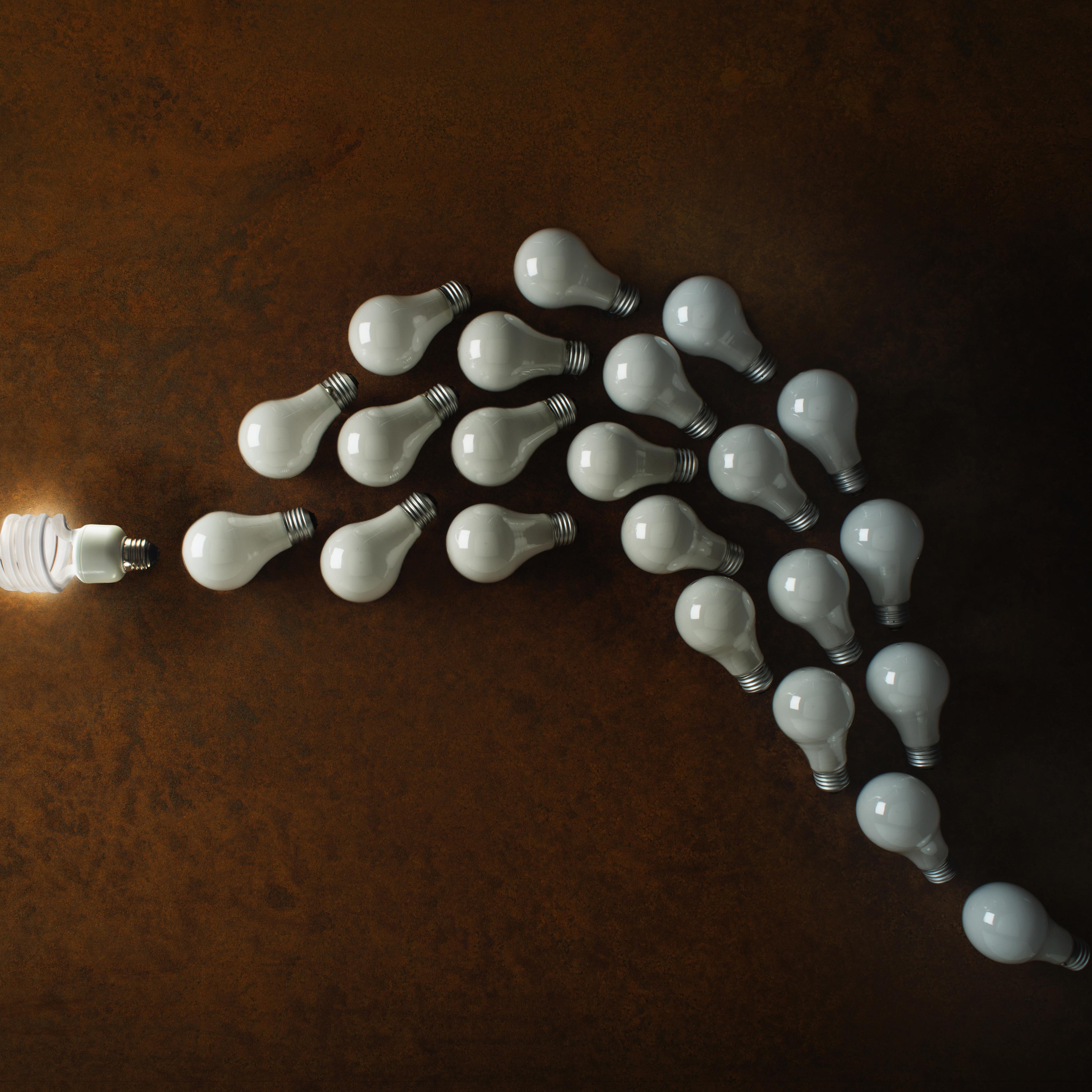 Compact Fluorescent Lightbulb leading the pack