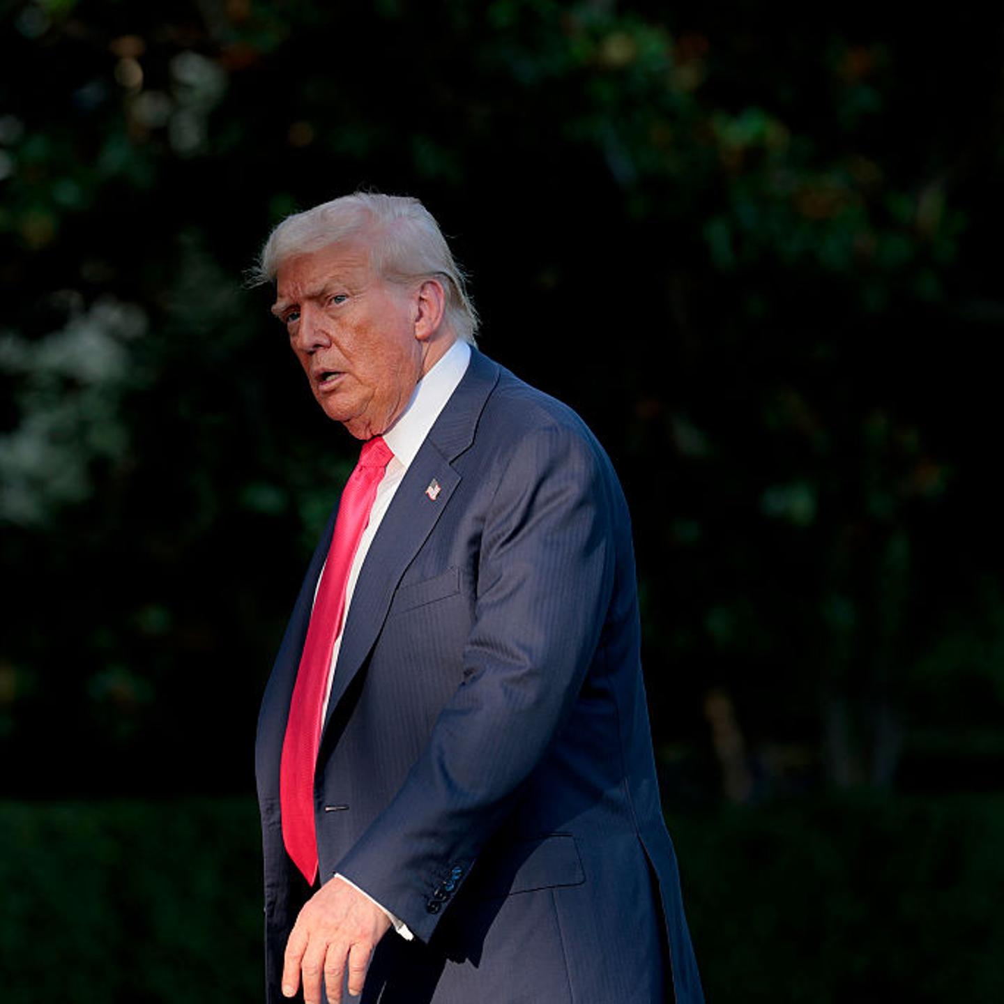 President Trump Returns To The White House On Tuesday Evening