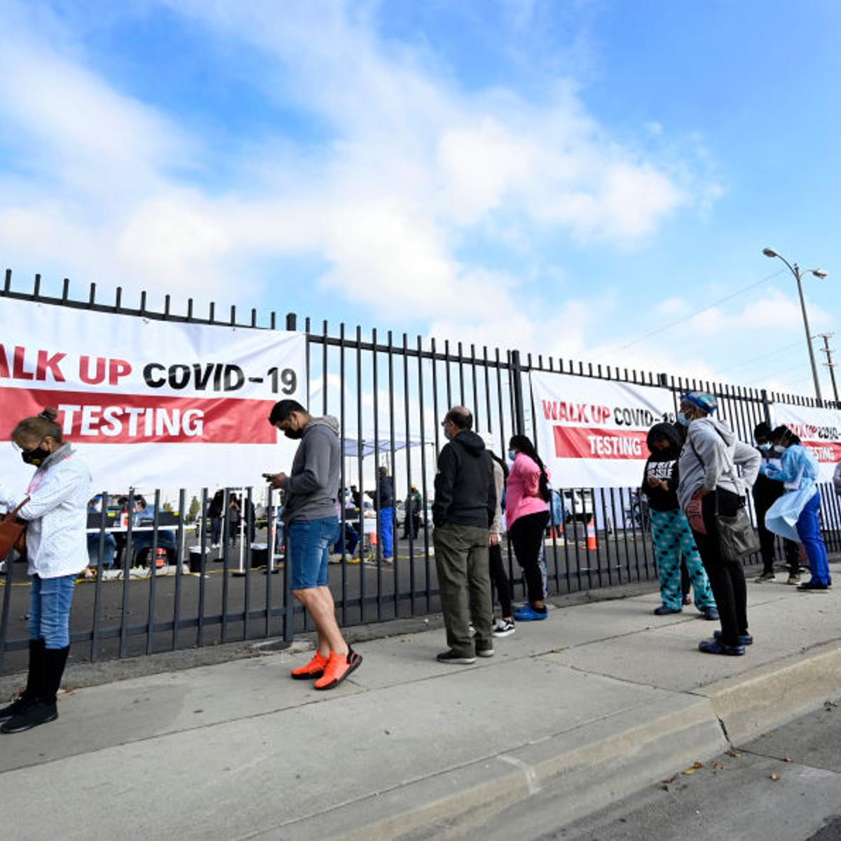 A free COVID-19 testing site in Hawthorne.