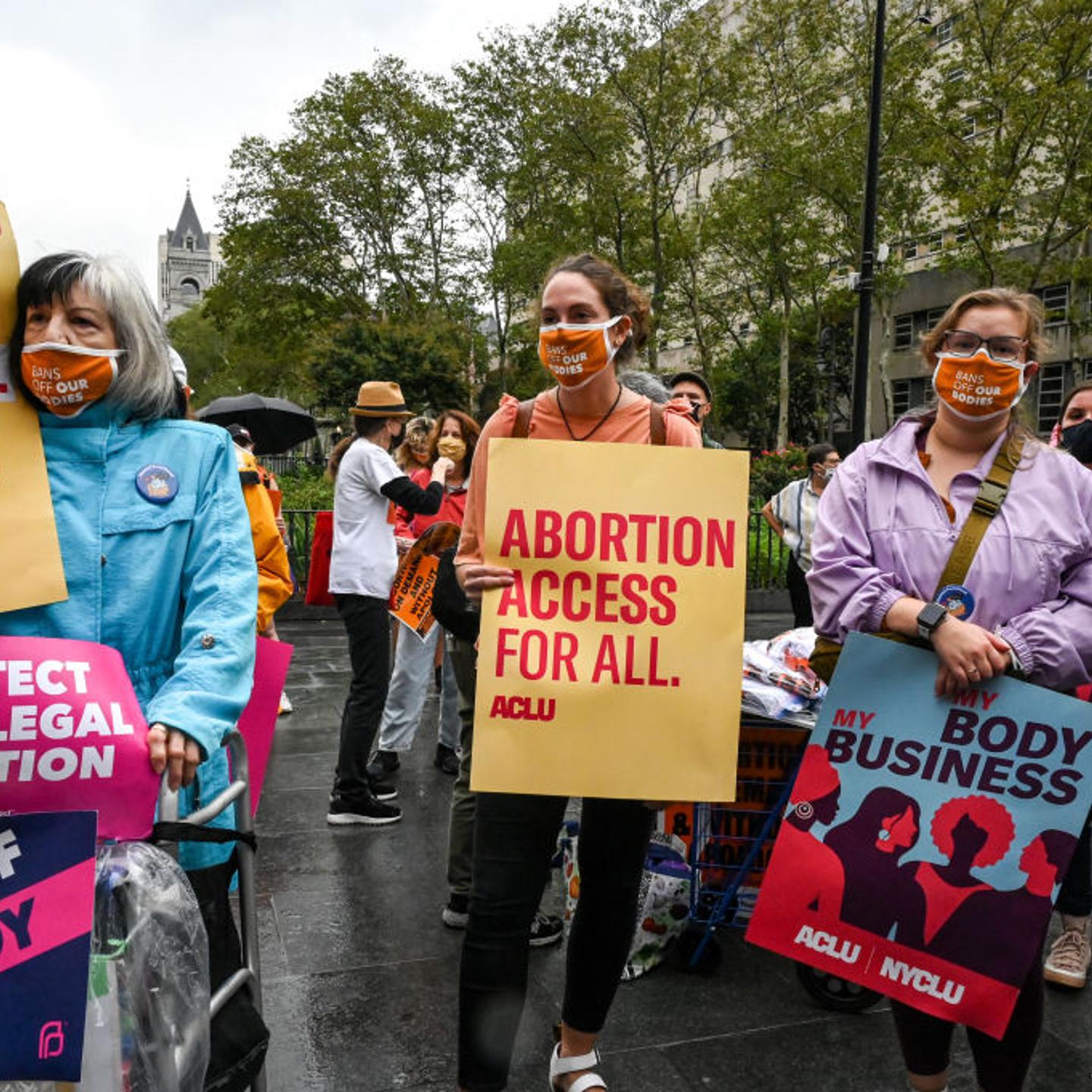 Demonstrators Attend A Planned Parenthood Day Of Action Rally