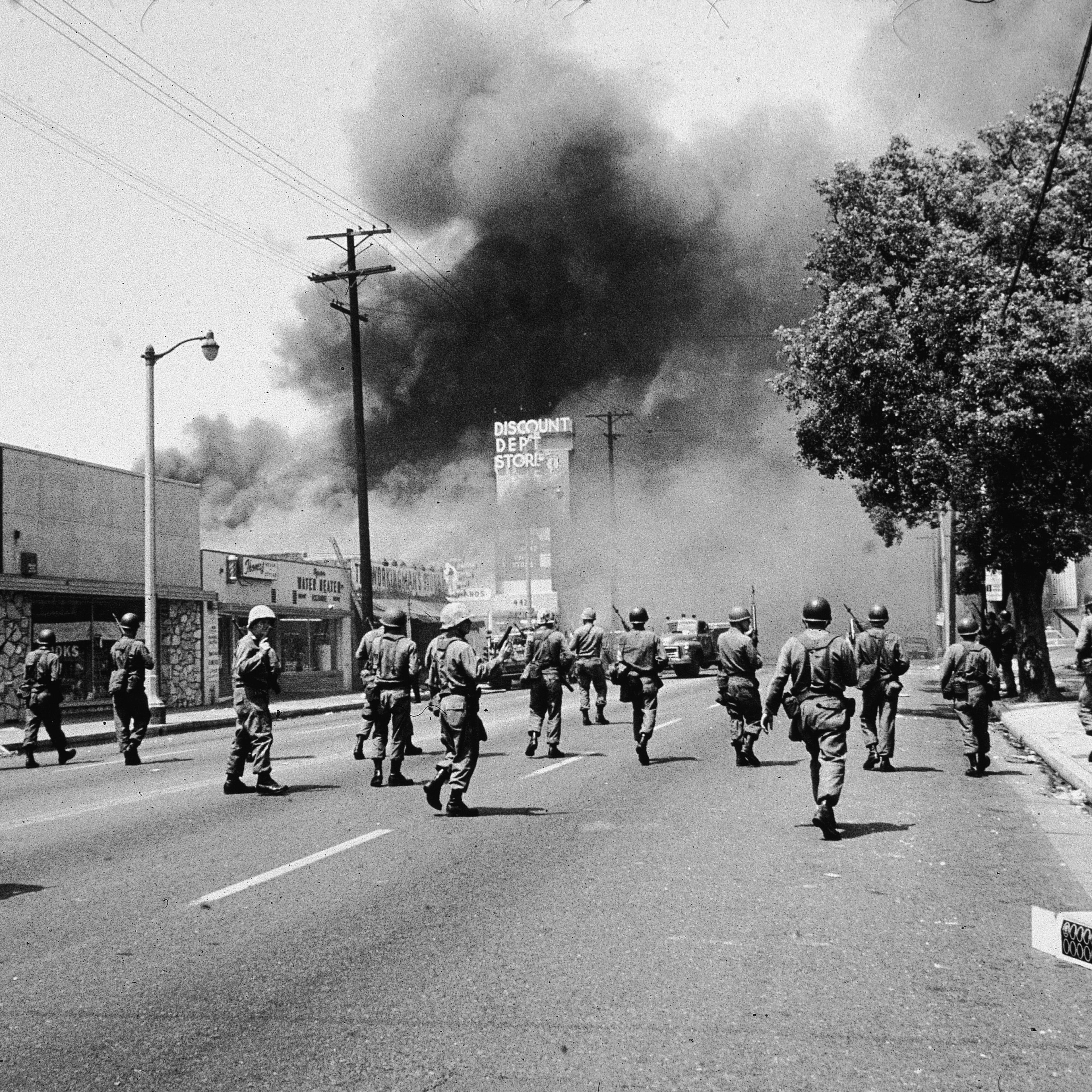 National Guard And Fires In Watts Riots