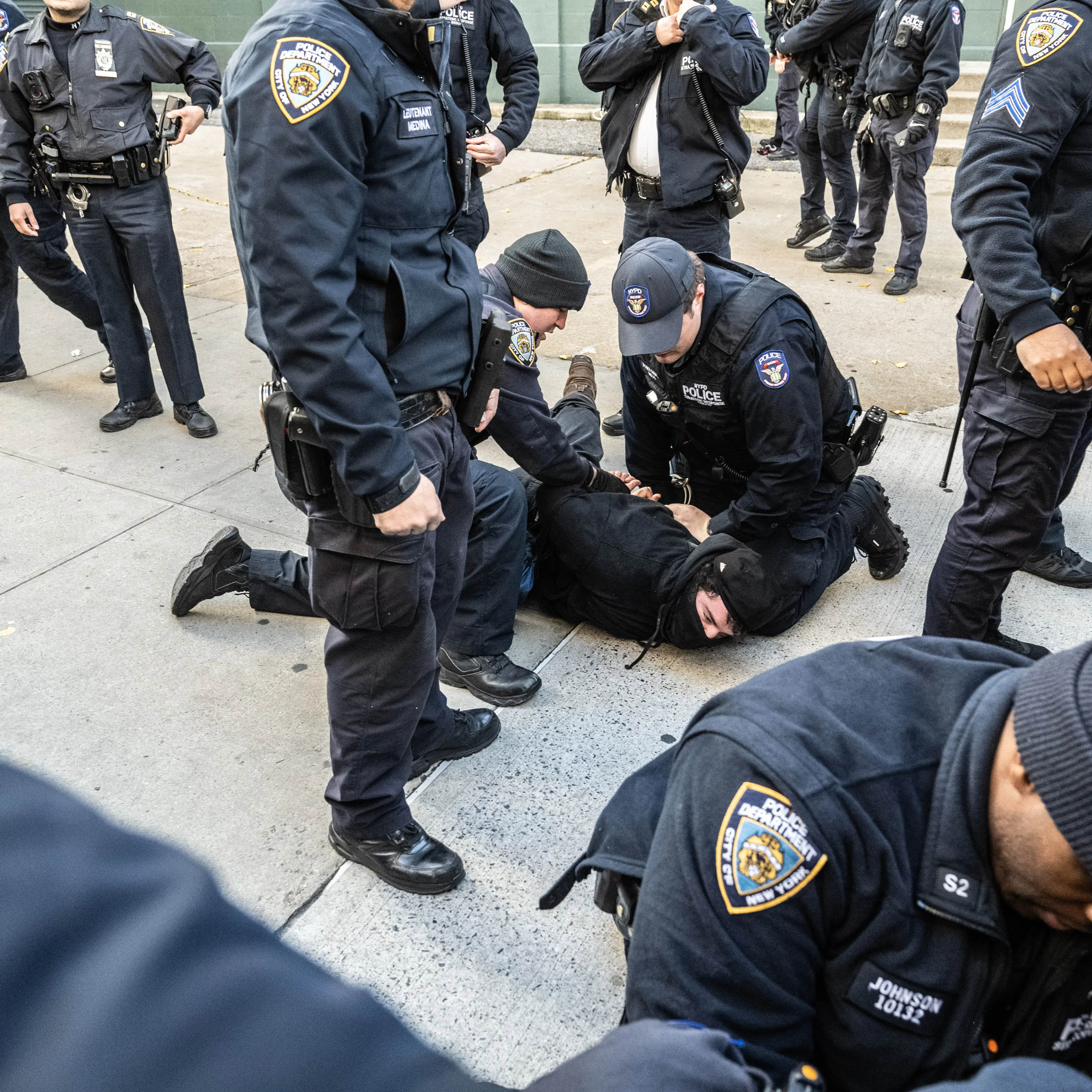 Immigration Activists In New York's Chinatown Stage Protest Disrupting Purported ICE Raid