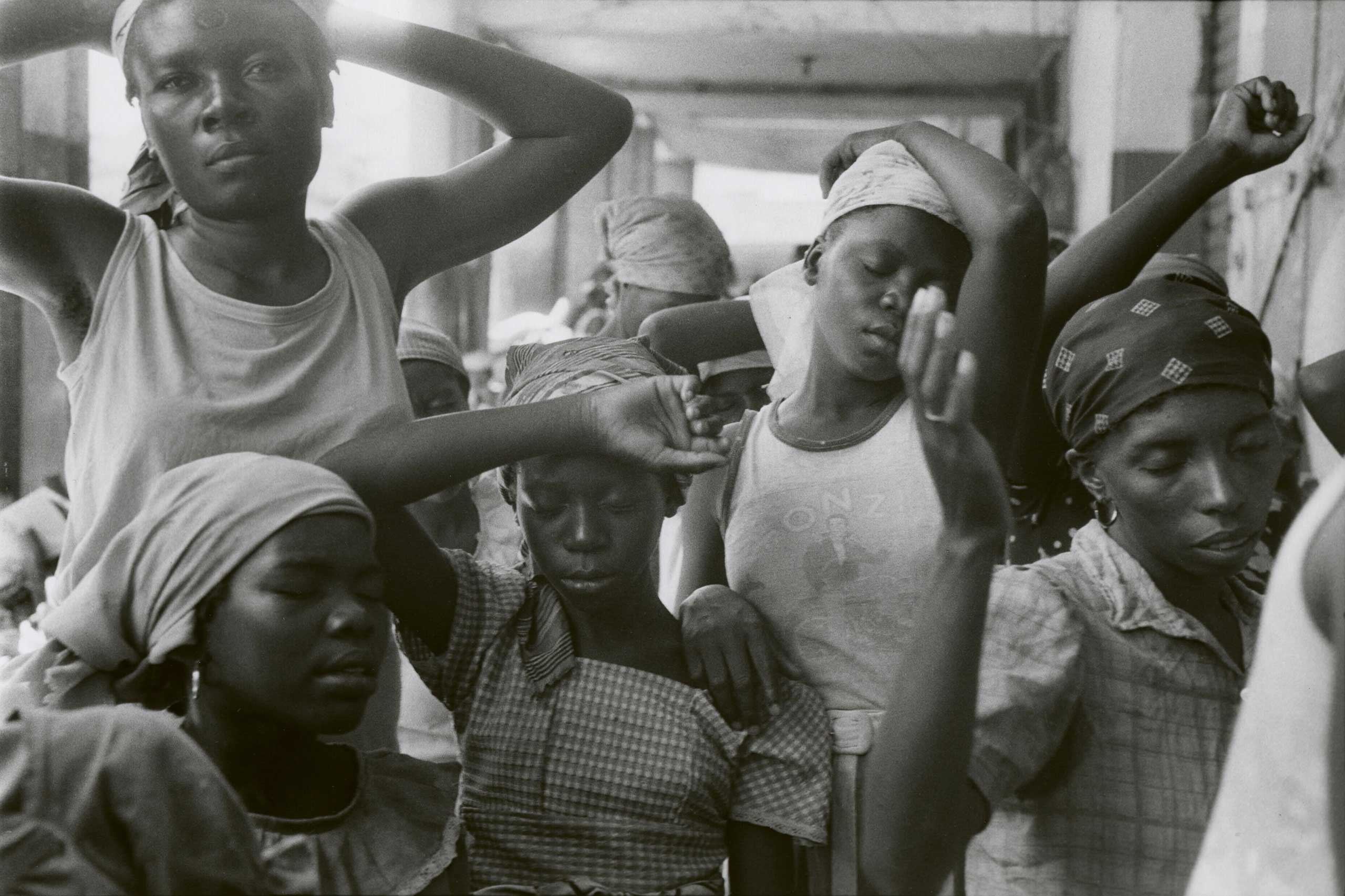 Danny Lyon: Journey, Edwynn Houk Gallery, N.Y.: Sept. 9 - Oct. 15   (Caption: The Haitian Women, Port Au Prince, 1986)