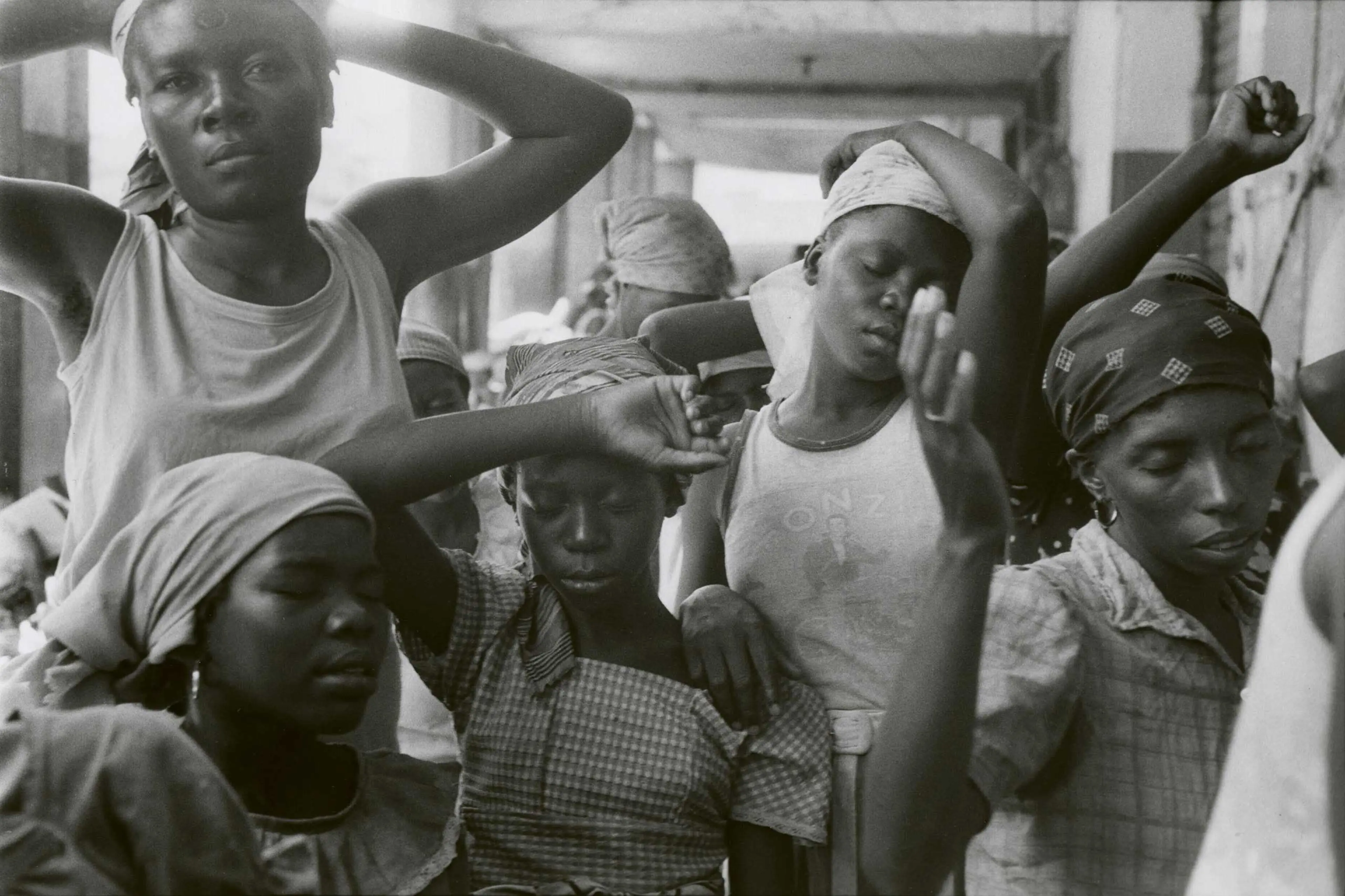 Danny Lyon: Journey, Edwynn Houk Gallery, N.Y.: Sept. 9 - Oct. 15 (Caption: The Haitian Women, Port Au Prince, 1986)