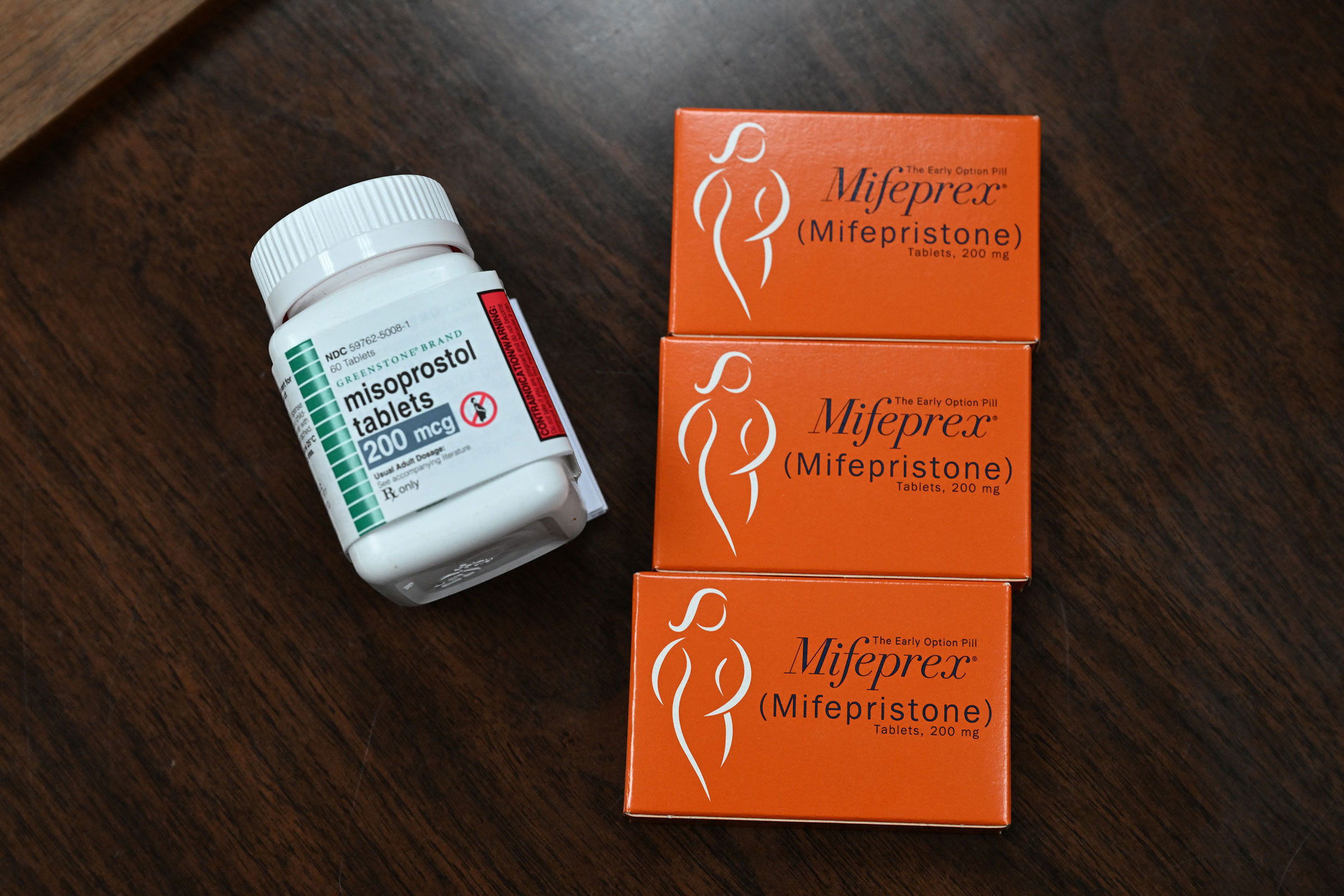Mifepristone (Mifeprex) and Misoprostol, the two drugs used in a medication abortion, are seen at the Women’s Reproductive Clinic, which provides legal medication abortion services, in Santa Teresa, New Mexico, on June 17, 2022.