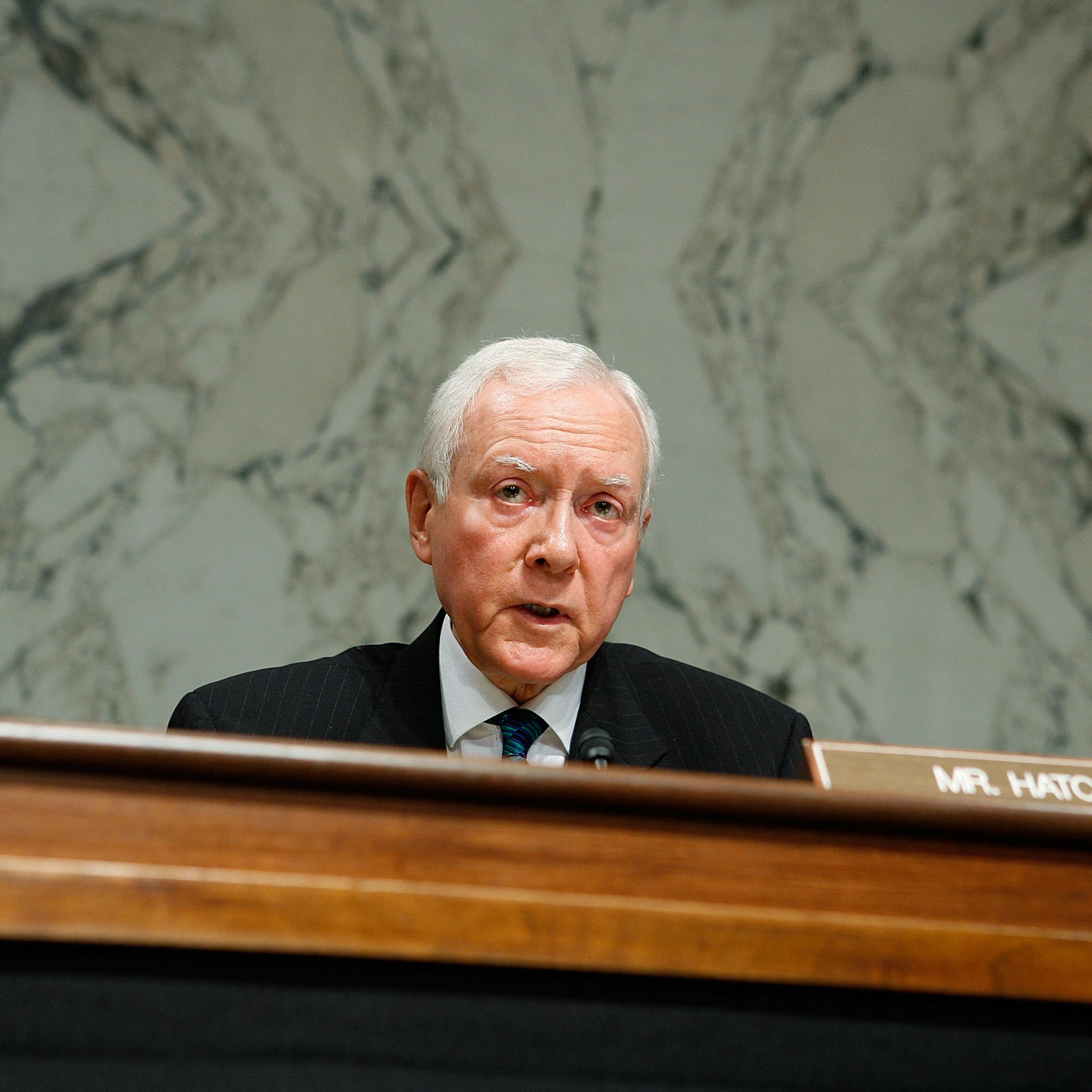 U.S. Sen. Orrin Hatch (R-UT) speaks during a mark up hearing before the Senate Finance Committee on Capitol Hill in Washington, DC., on Sept. 23, 2009.