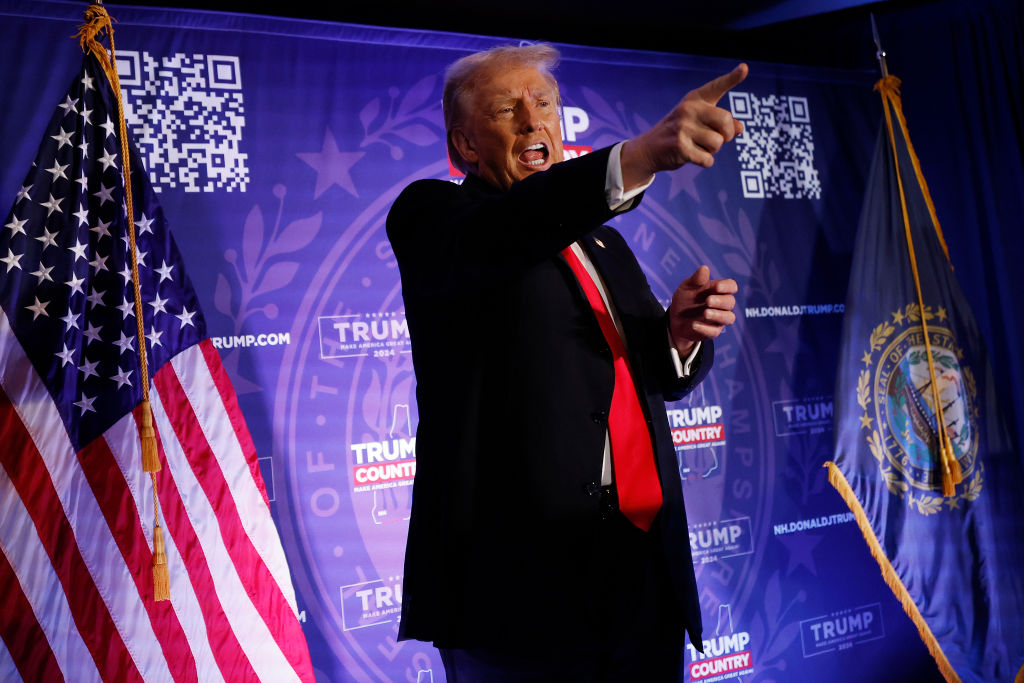 Donald Trump Campaigns In Portsmouth, NH Ahead Of Primary