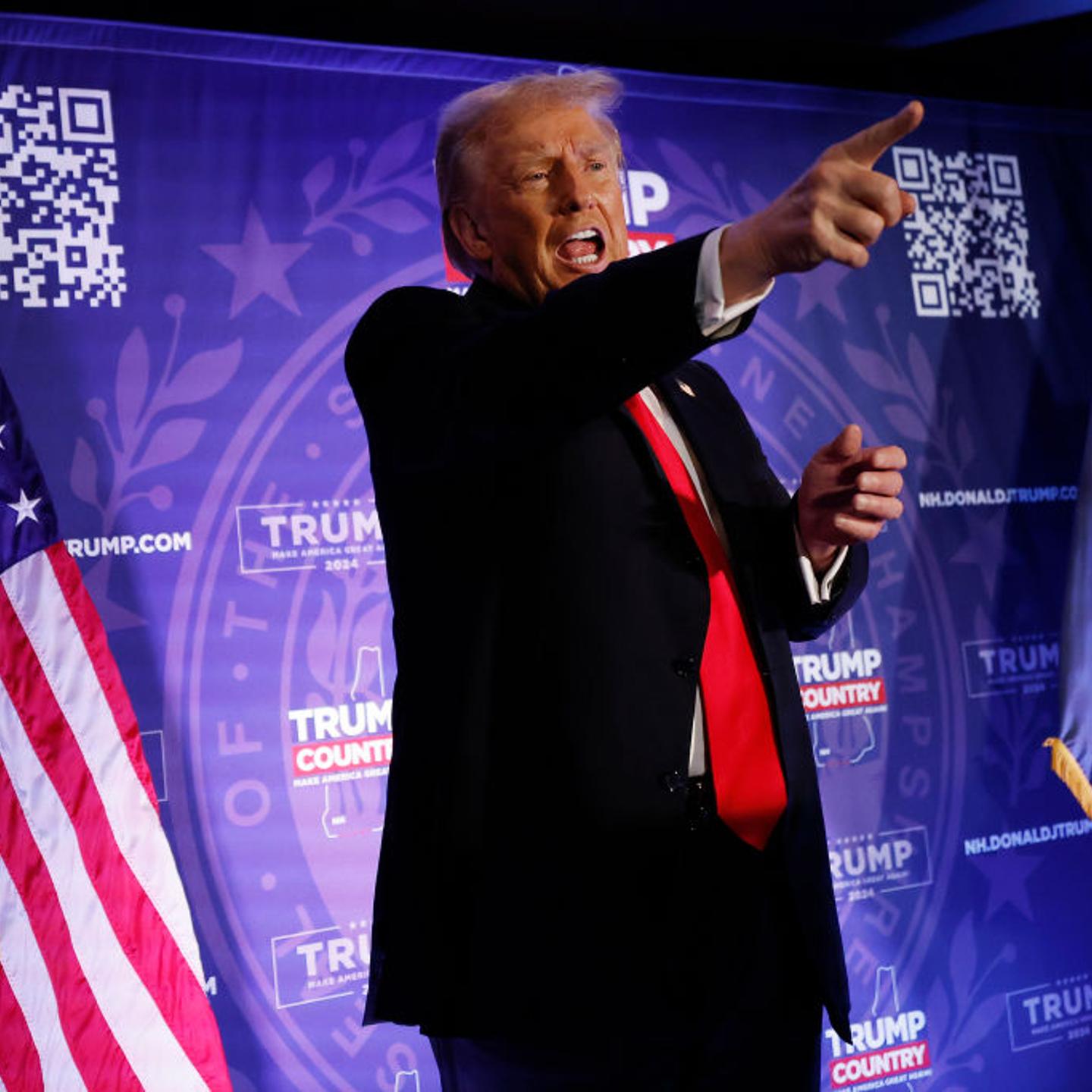Donald Trump Campaigns In Portsmouth, NH Ahead Of Primary