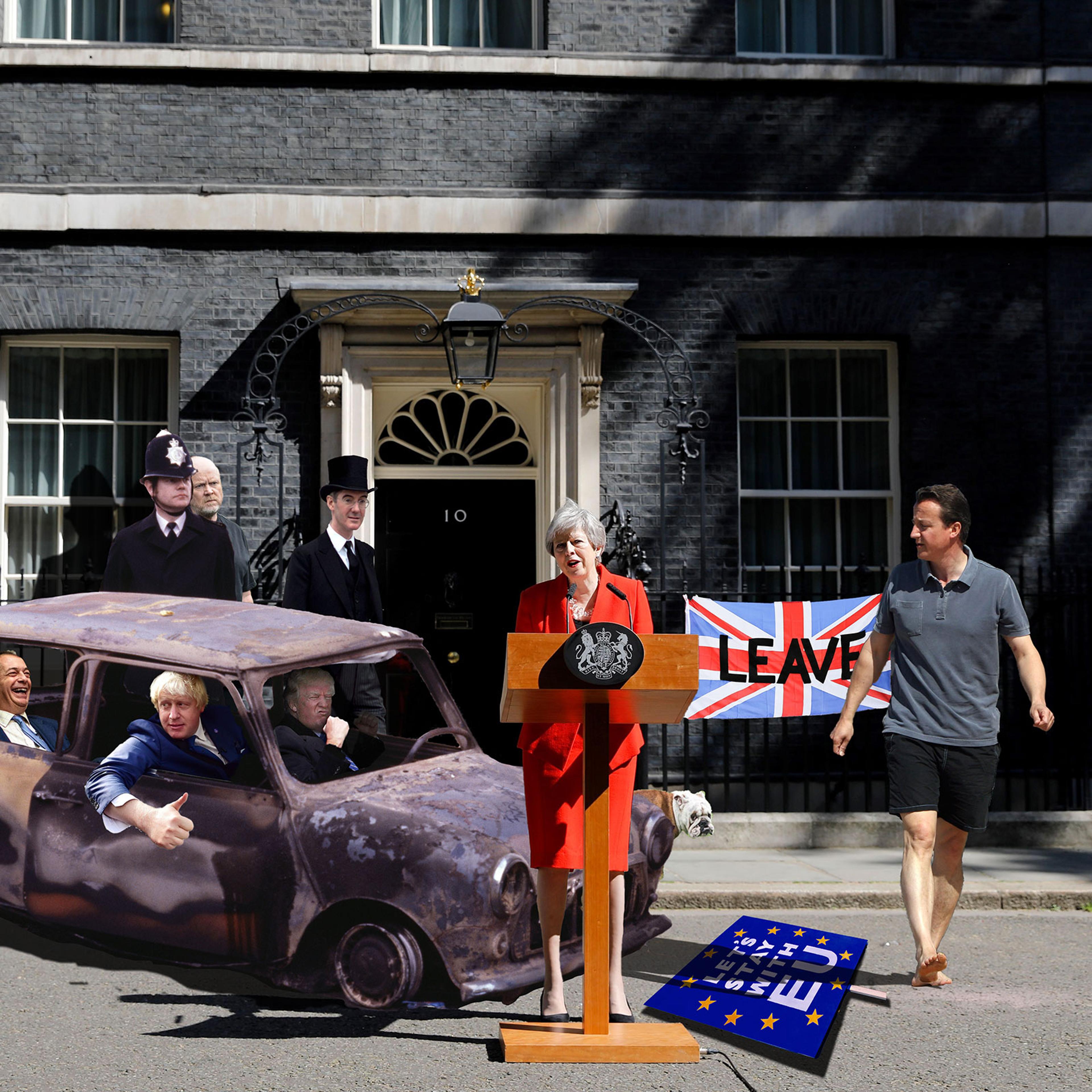 Theresa May on Downing Street