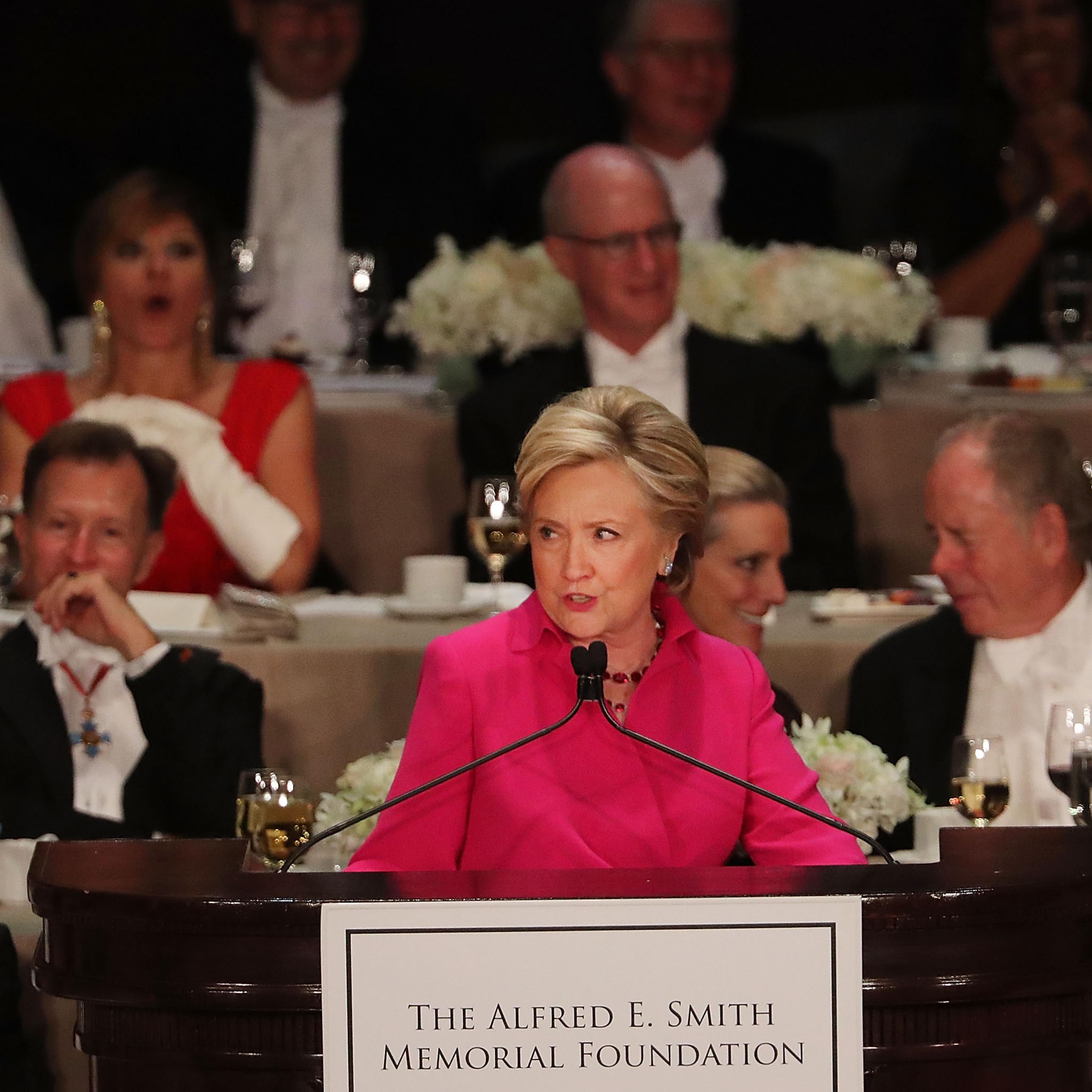 Donald Trump And Hillary Clinton Attend Alfred E. Smith Memorial Foundation Dinner
