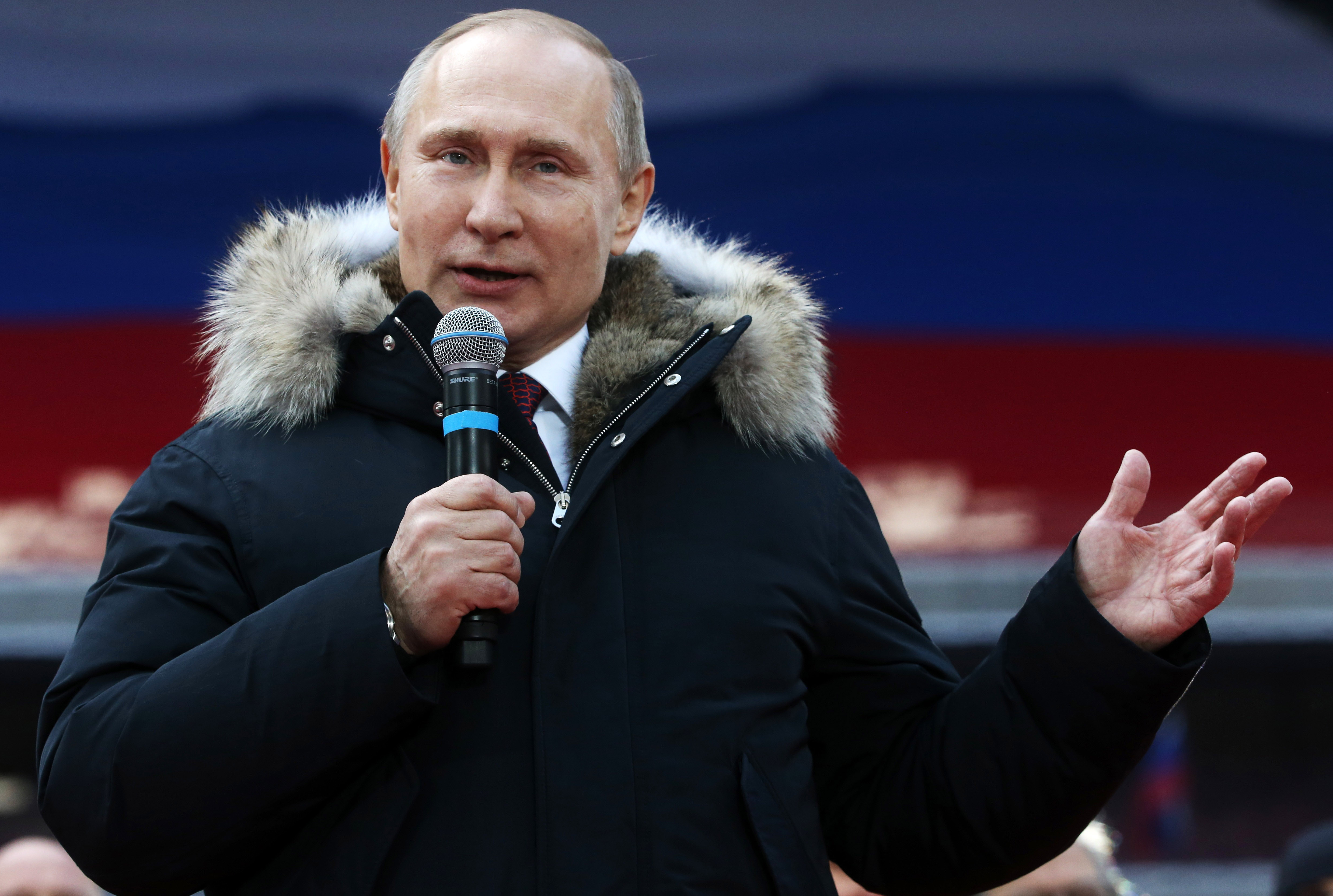 Russian President Vladimir Putin's Presidential Campaign concert in Noscow