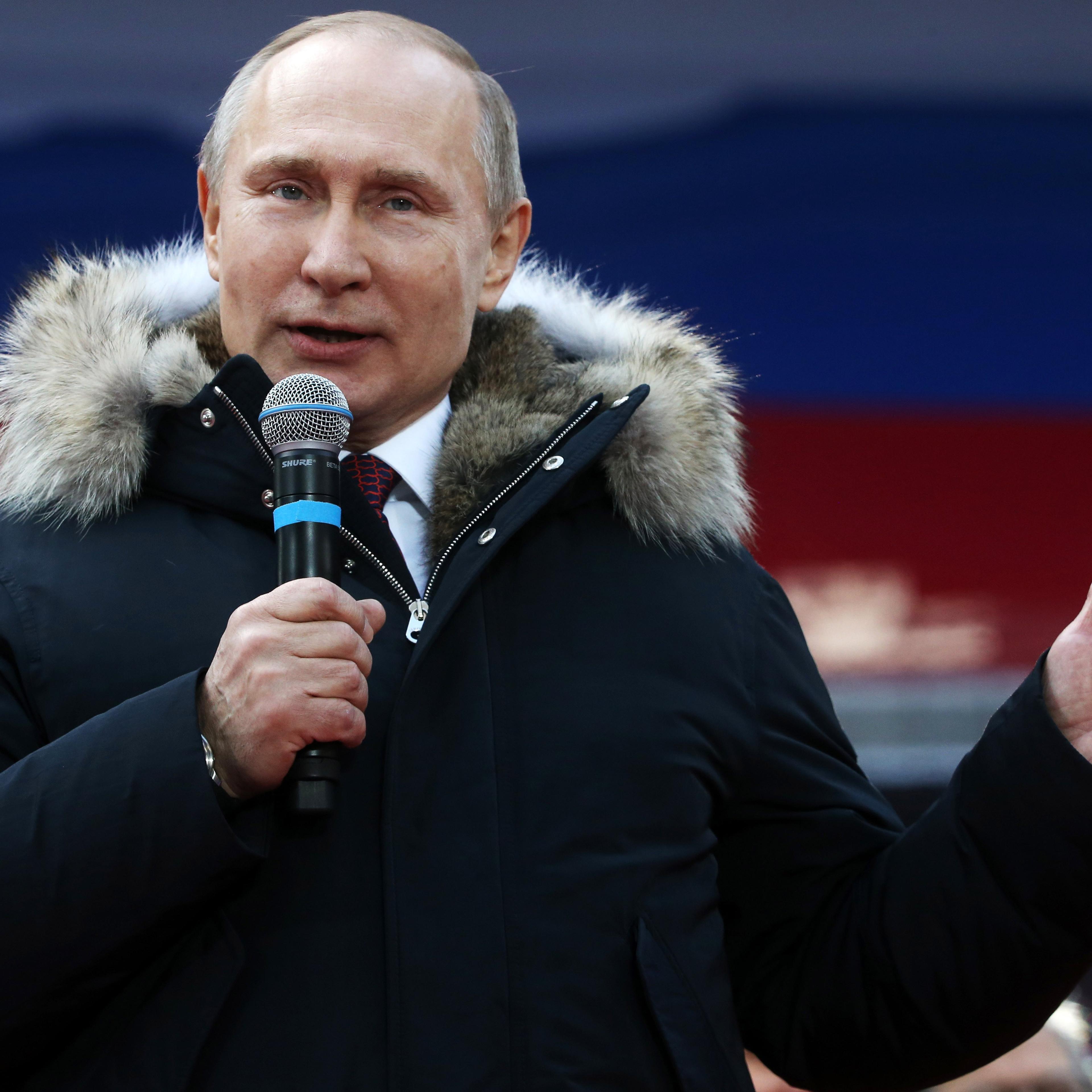 Russian President Vladimir Putin's Presidential Campaign concert in Noscow