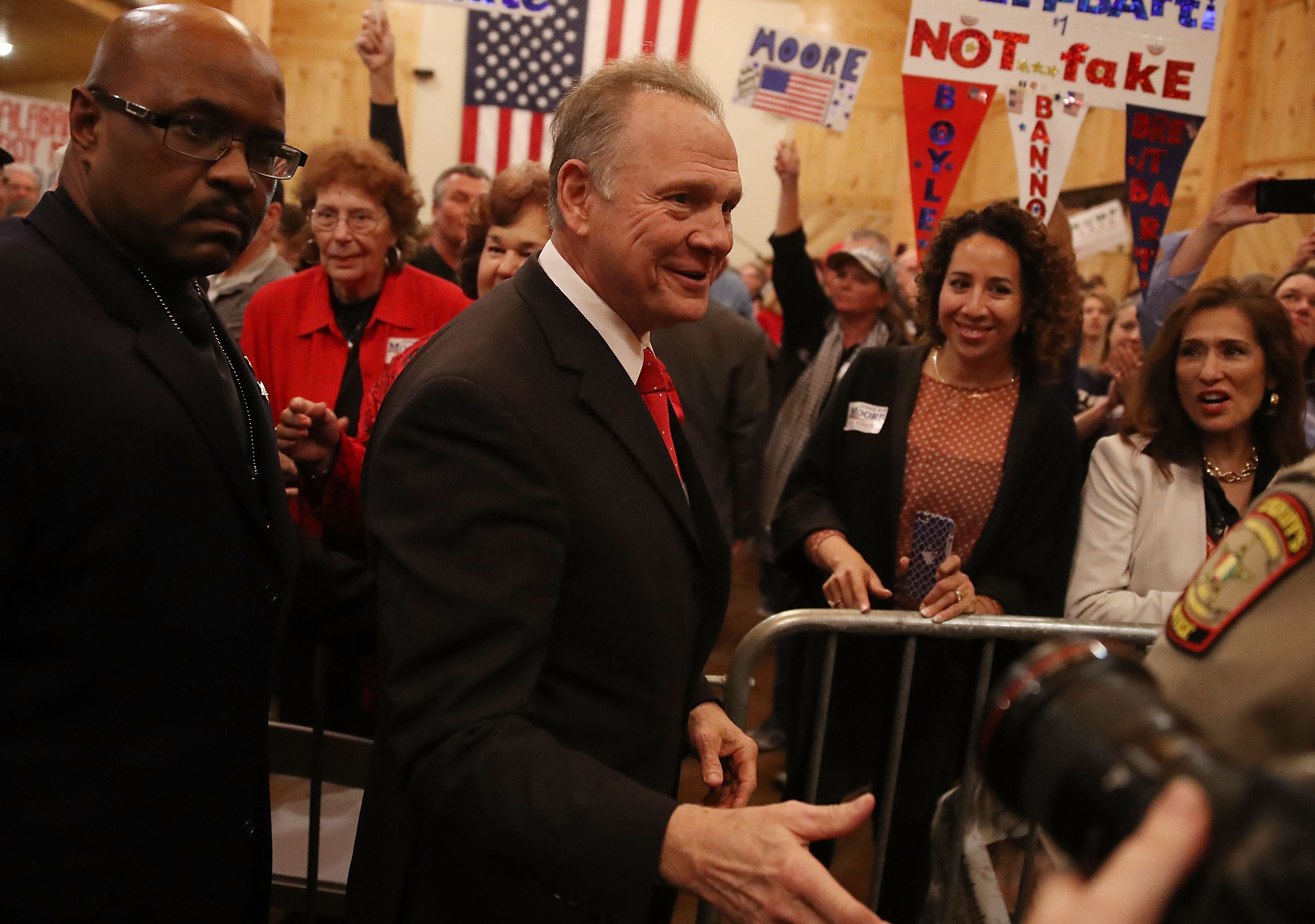 GOP Senate Candidate Judge Roy Moore Holds Rally On Eve Of Election