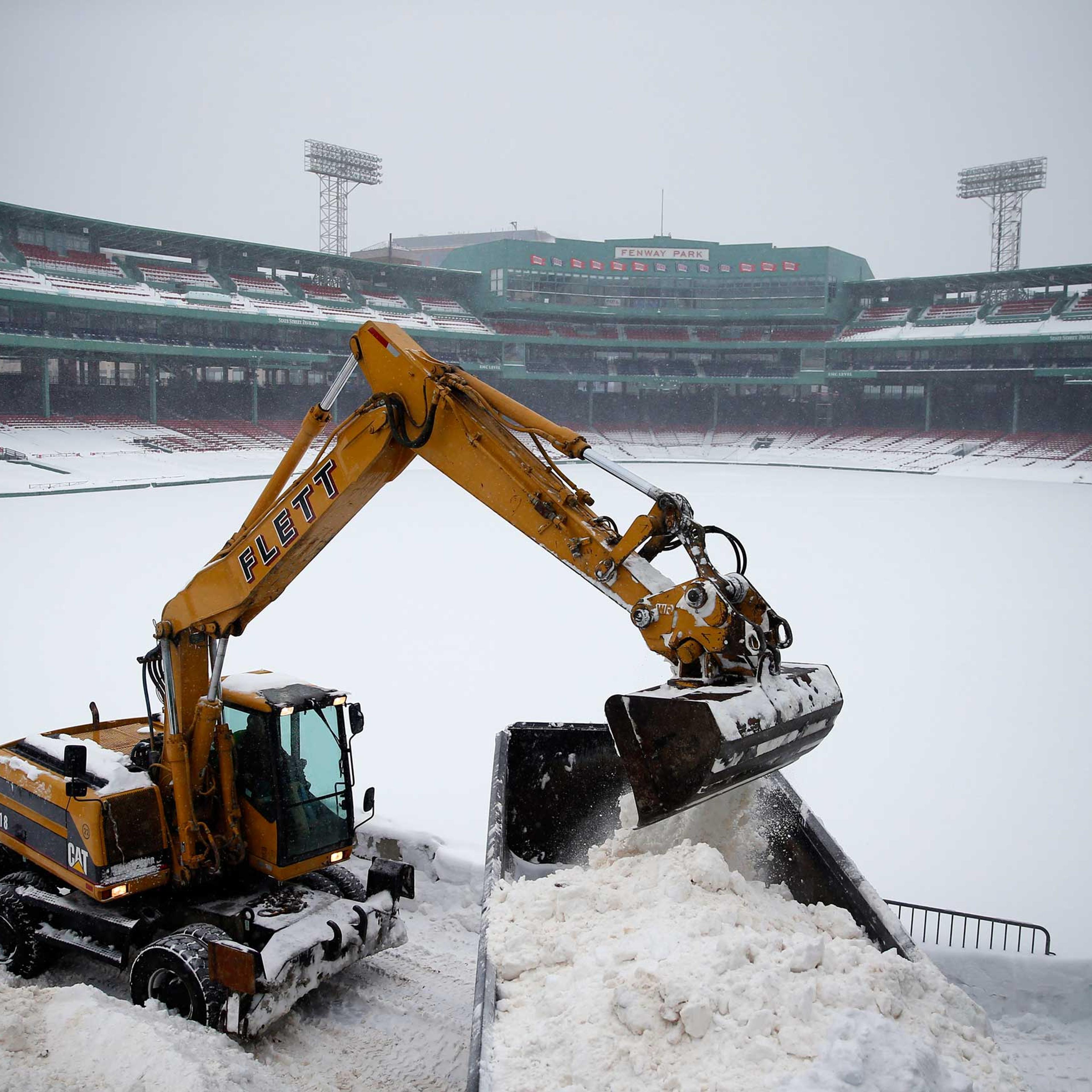 Fenway Park Buried By Heavy Snowfall