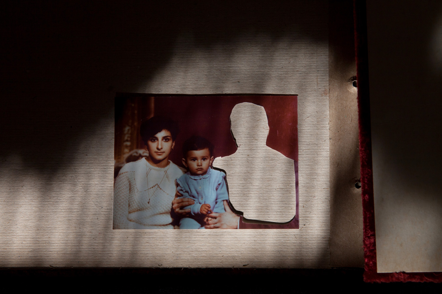 This is the closet thing I had to an image of my father. A cut out of him in my mother's photo album.