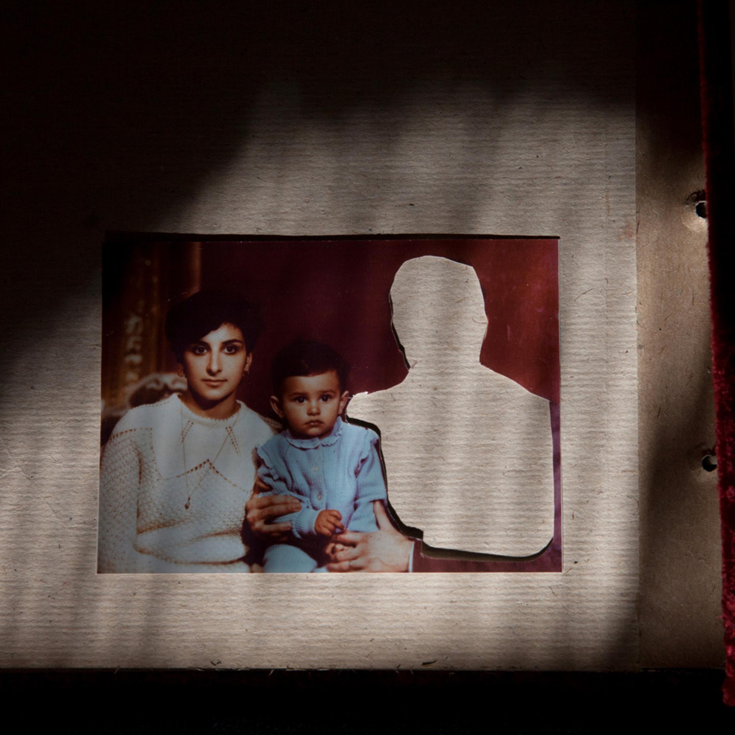 This is the closet thing I had to an image of my father. A cut out of him in my mother's photo album.