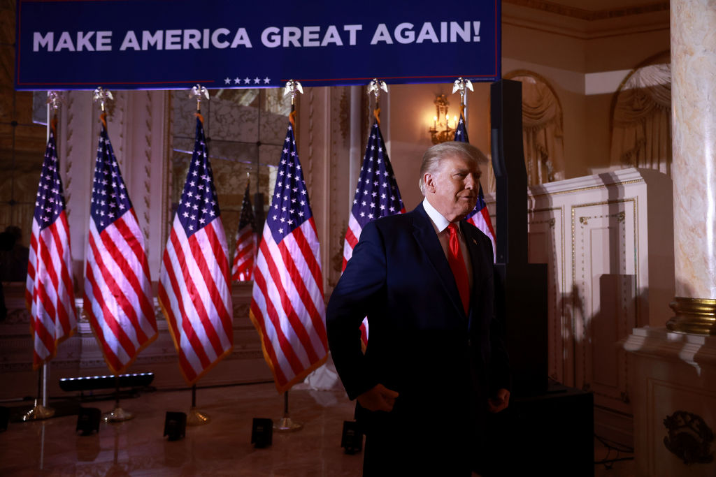 Former U.S. President Donald Trump  Makes An Announcement At His Florida Home